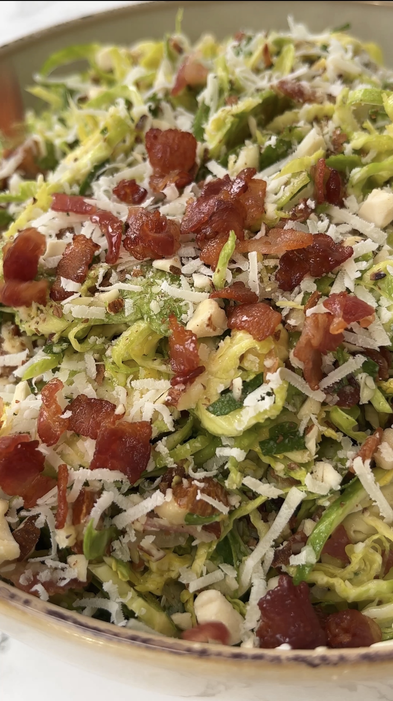 shaved Brussel sprout salad