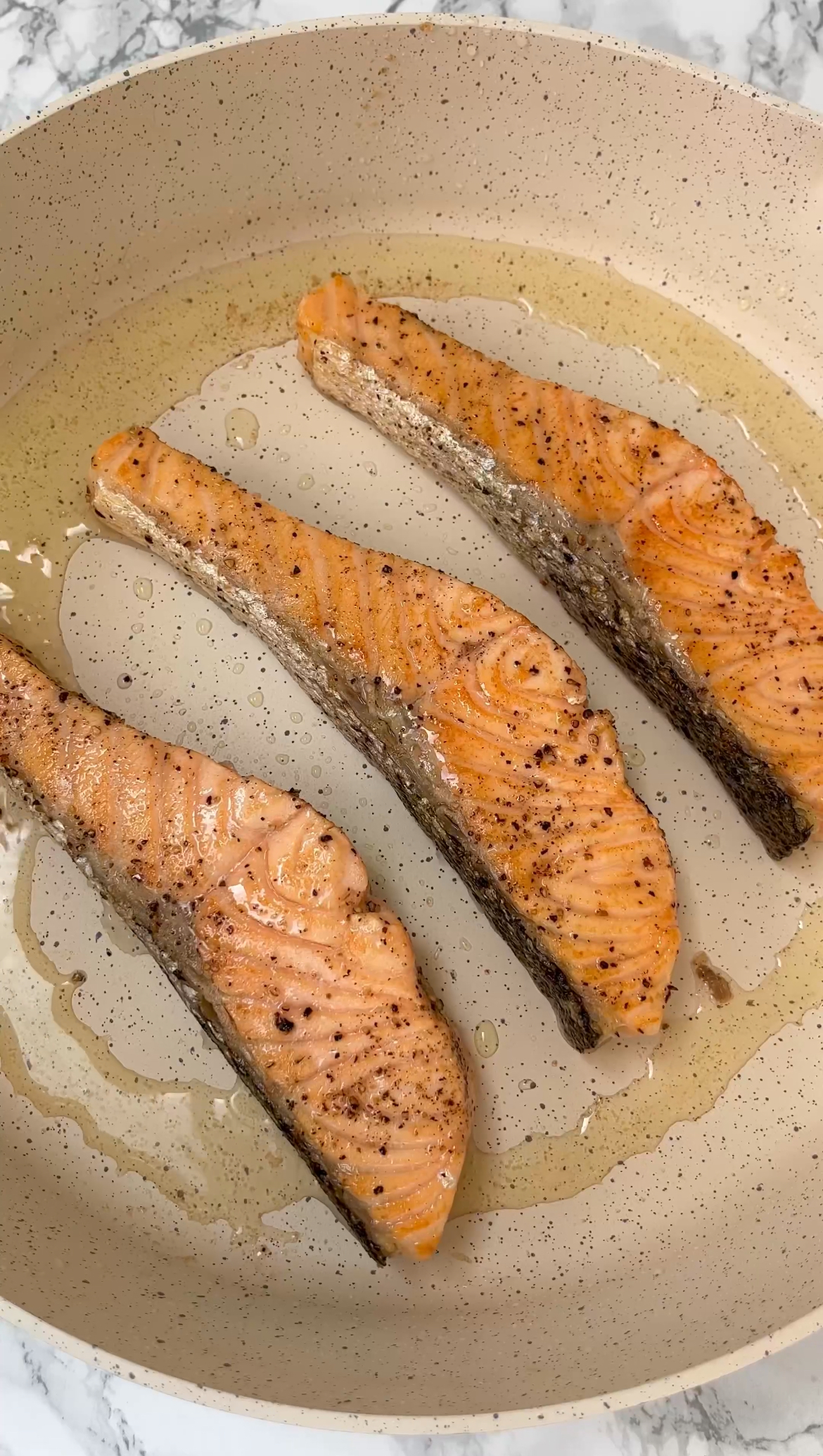 FRYING salmon fillets