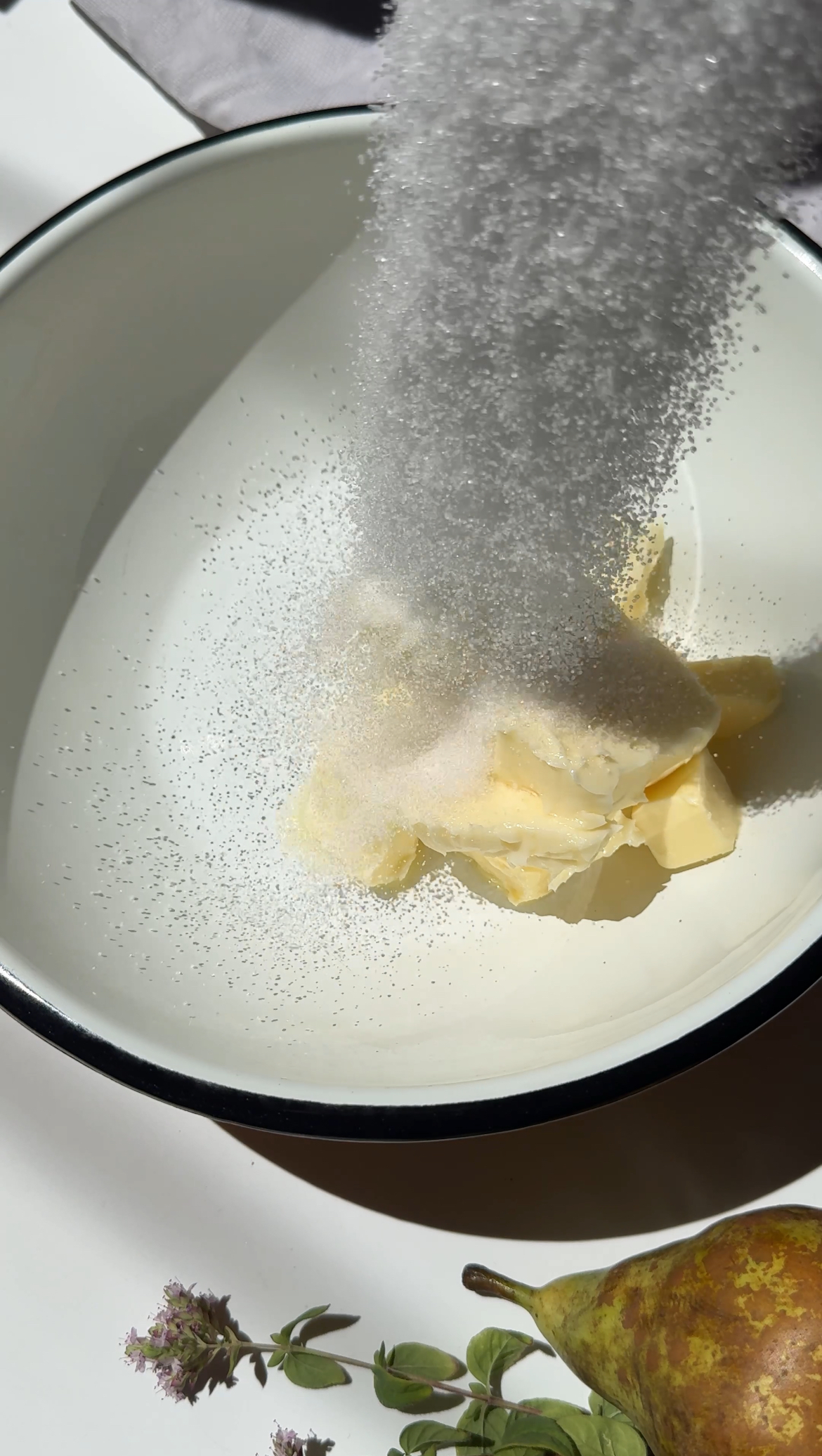 mixing butter and sugar