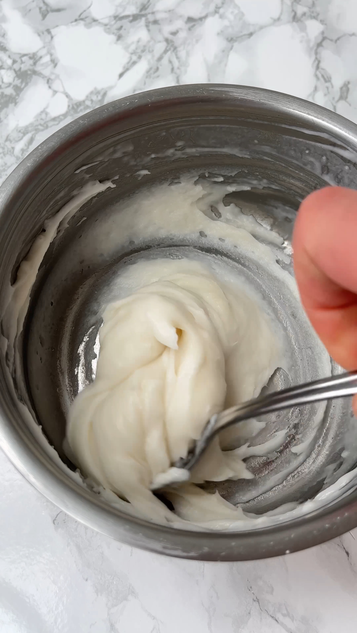 mixing mochi dough