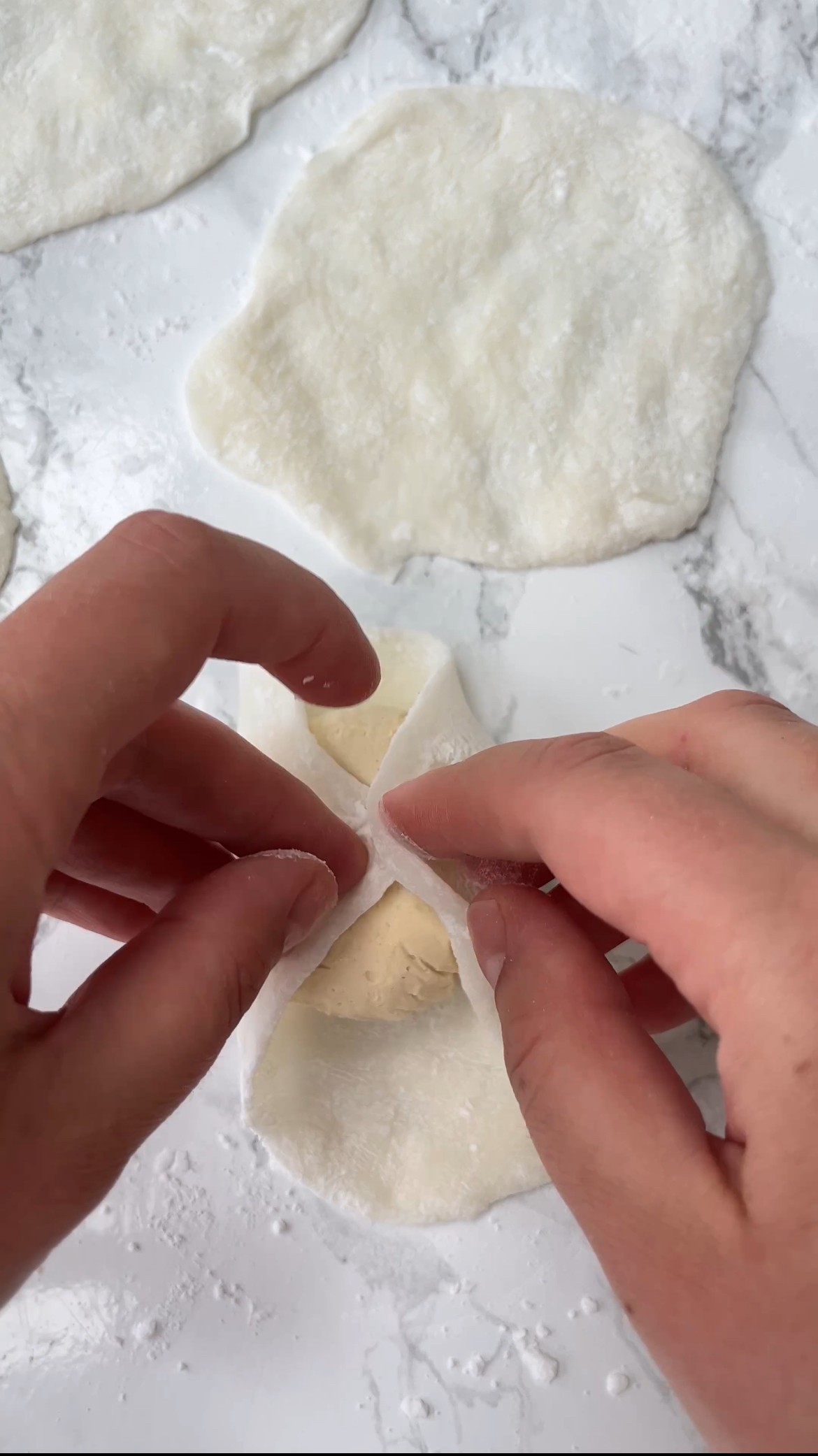 wrapping ice cream in mochi