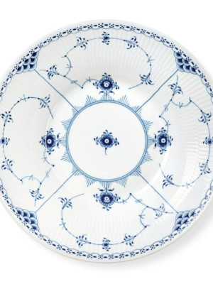 Harrods | Blue Fluted Half Lace Deep Plate (24cm)