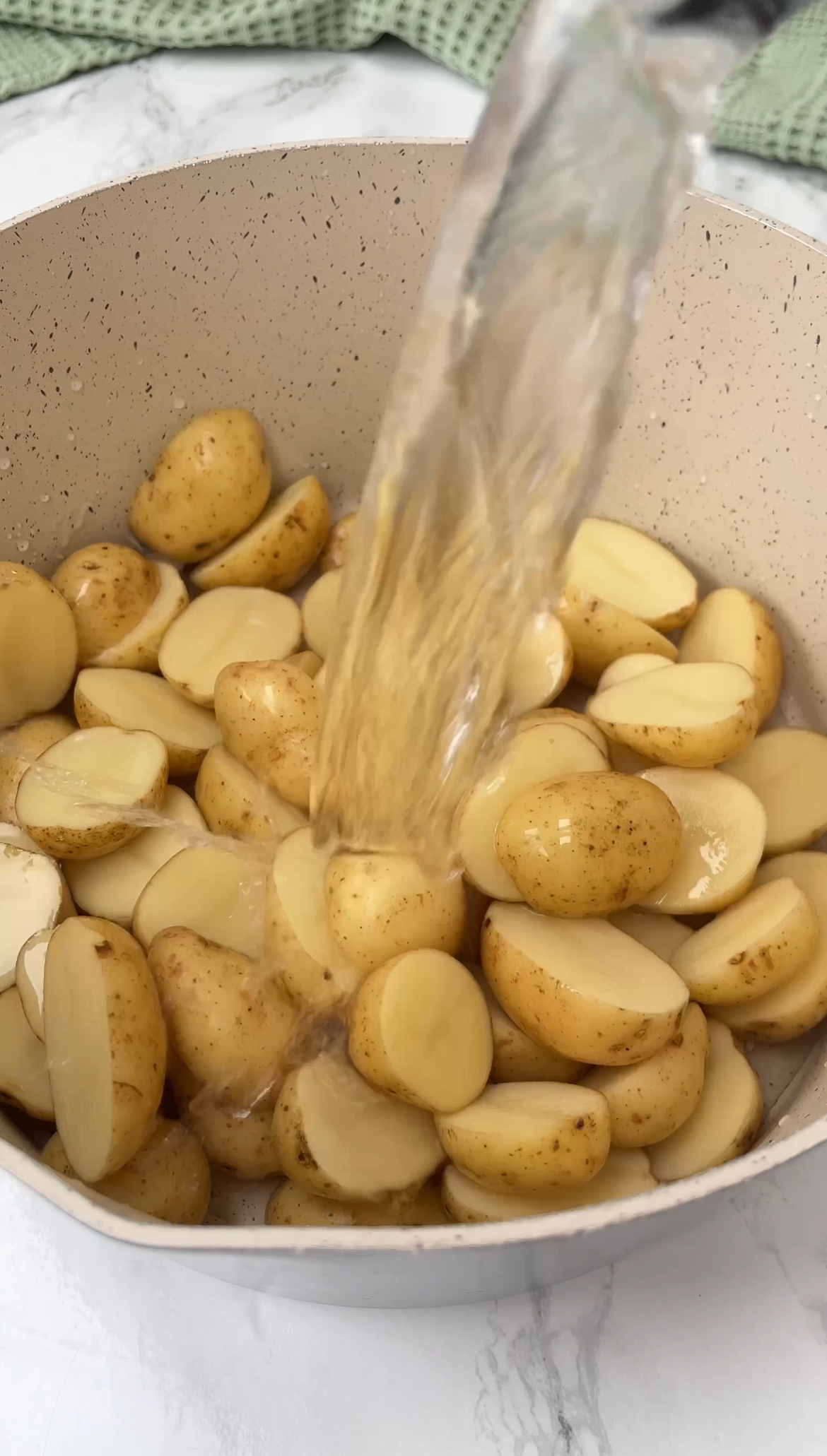 parboiling potatoes