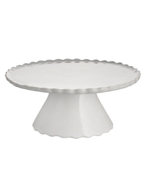 Hudson Home | White Cake Stand