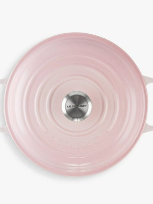 Le Creuset | Cast Iron Signature Shallow Casserole, Shell Pink, 26cm