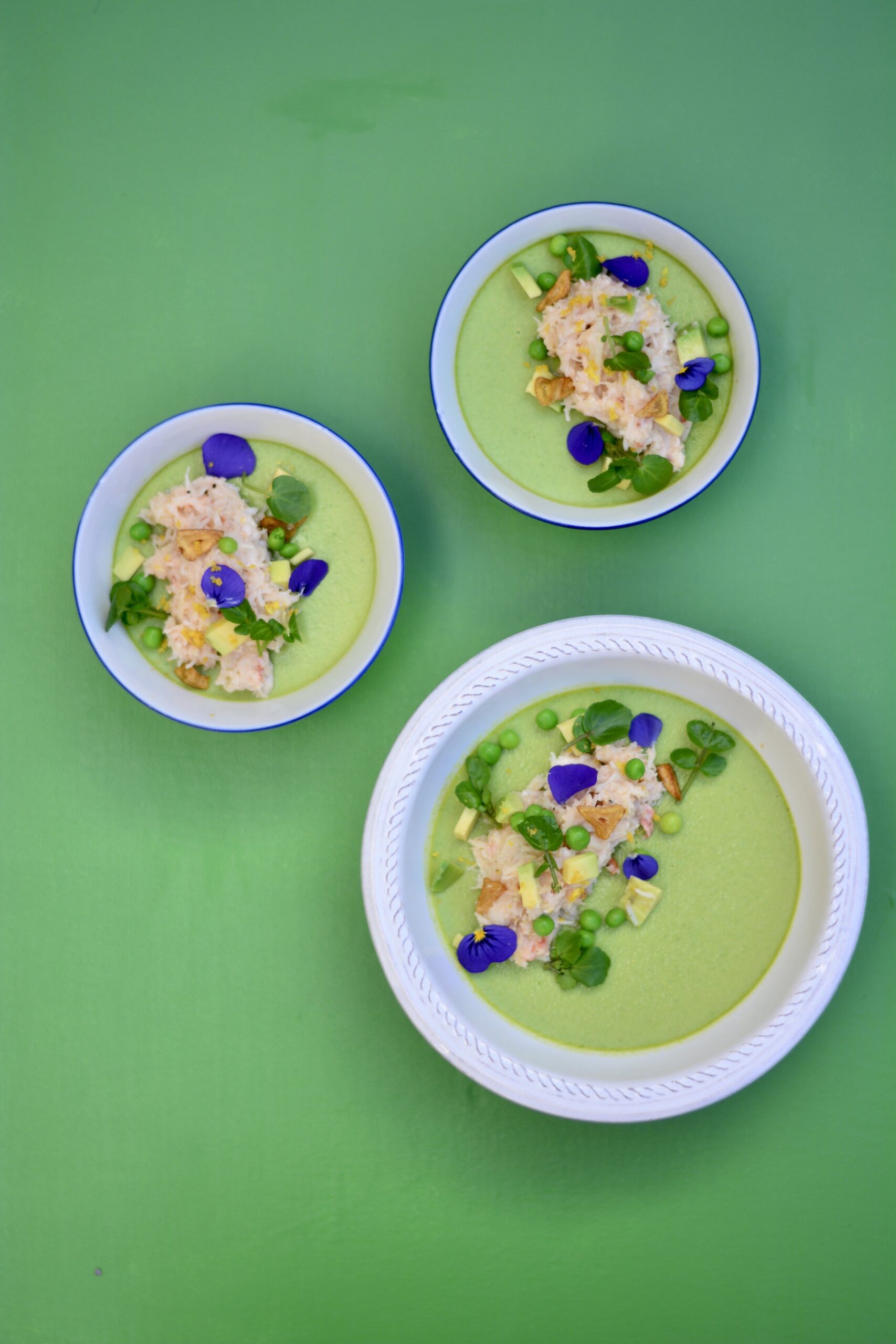 Pea Pannacotta With Crab And Avocado Inspired By Ben Branson
