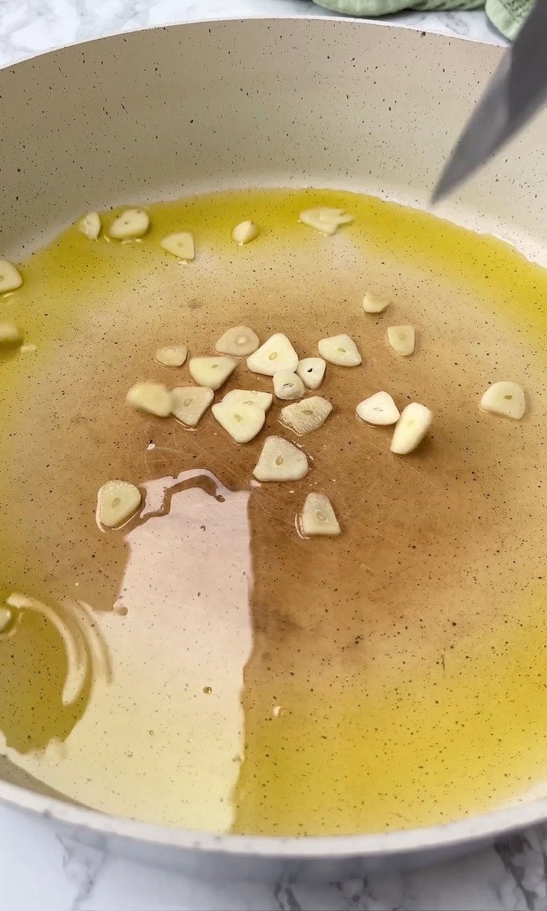 frying garlic.