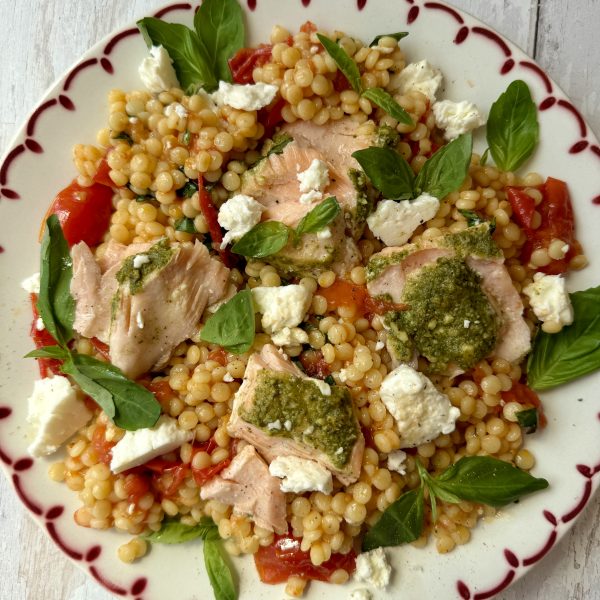 salmon with pesto crust