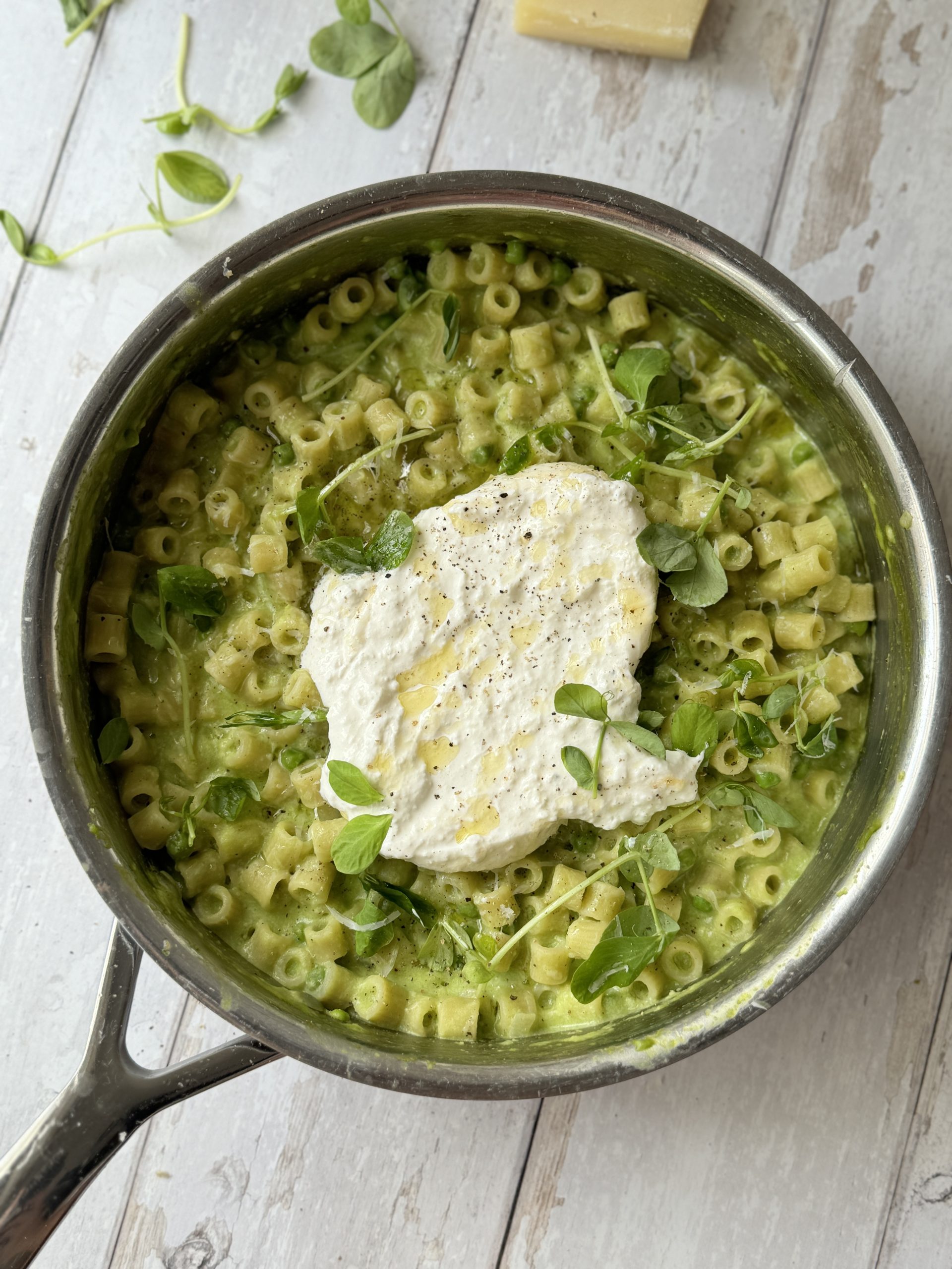 pasta and peas