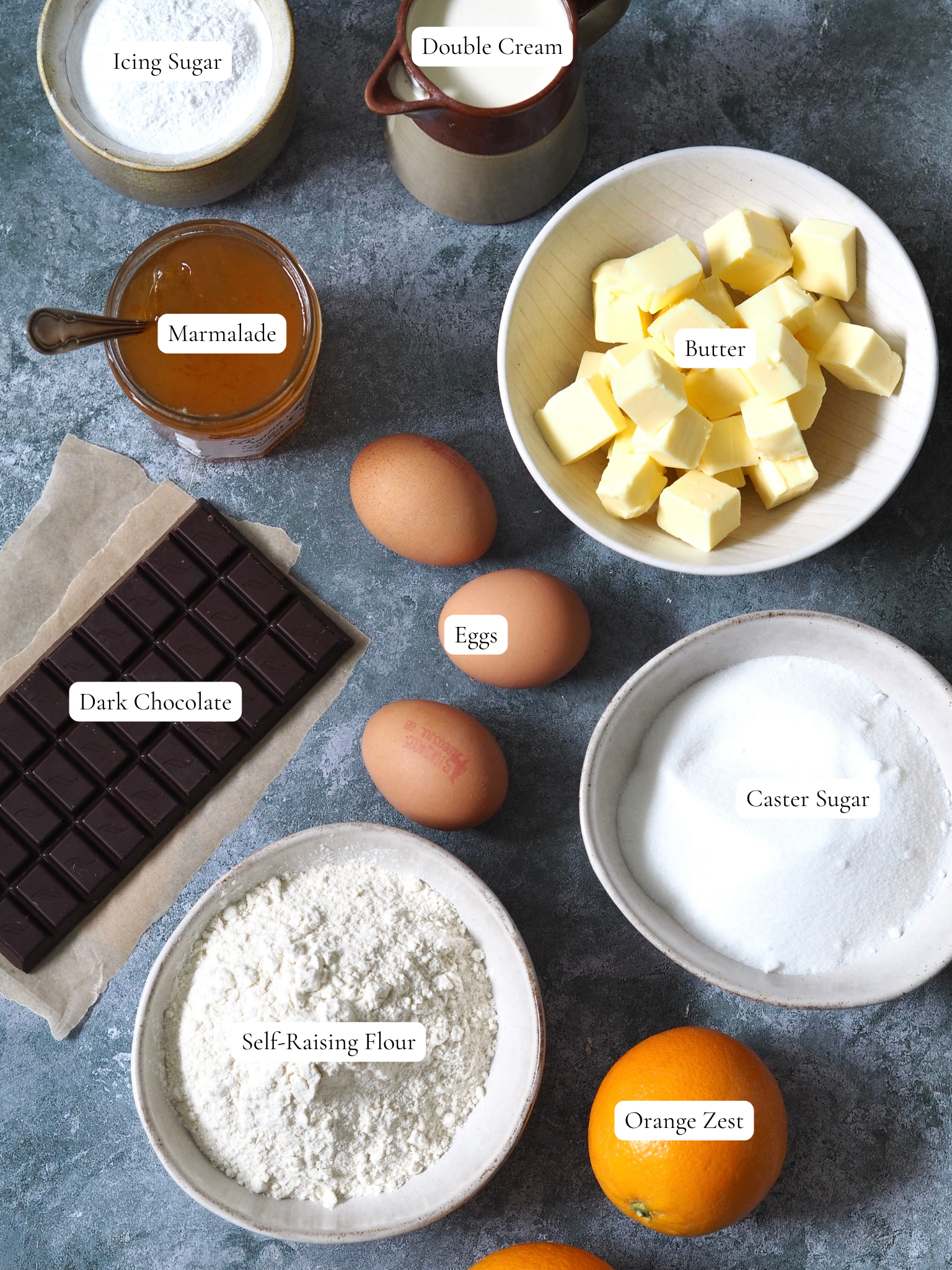 ingredients for jaffa cake cake