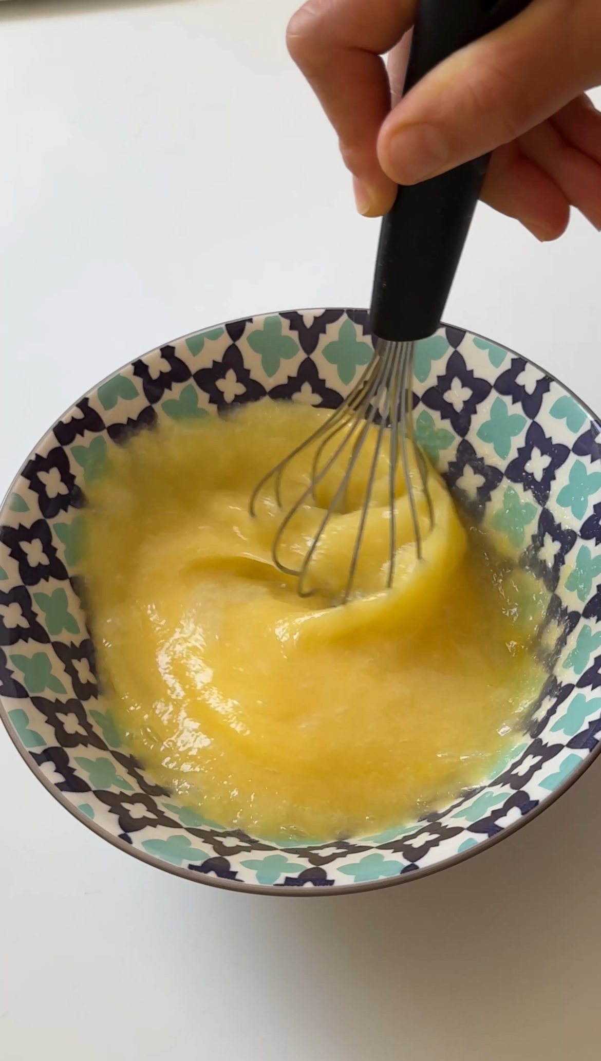 making lemon curd