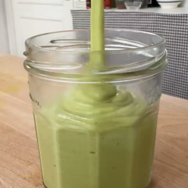 pistachio cream in a jam jar