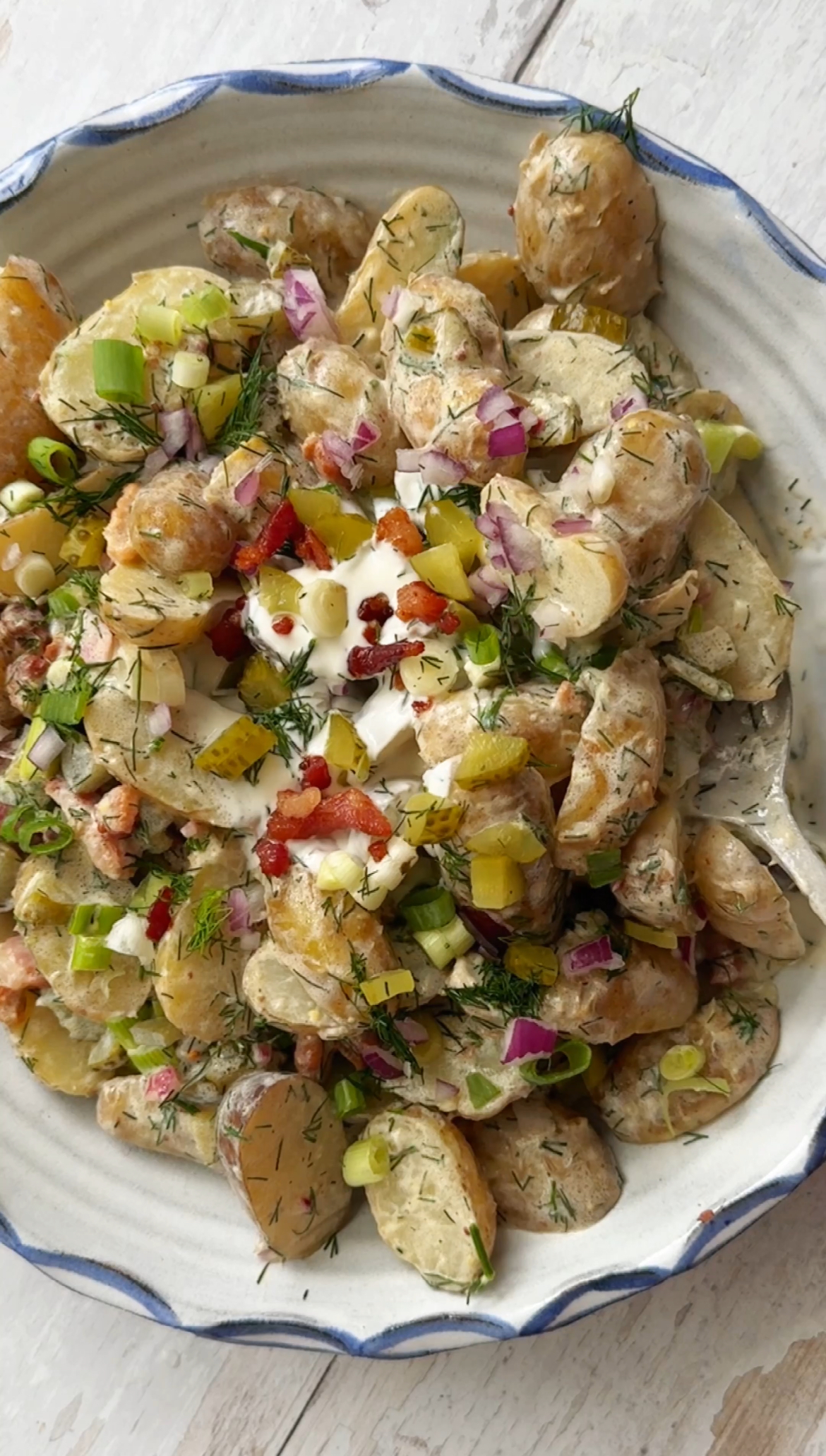 potato salad with dill and pickles