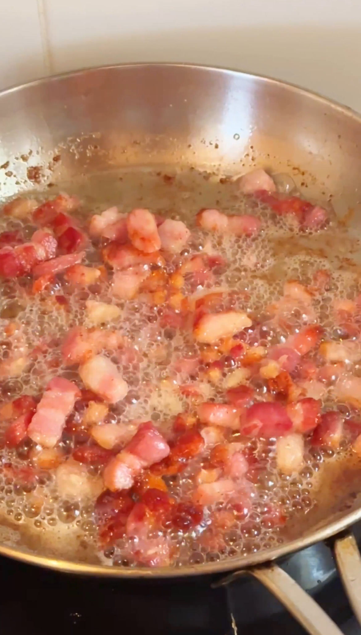 frying pancetta