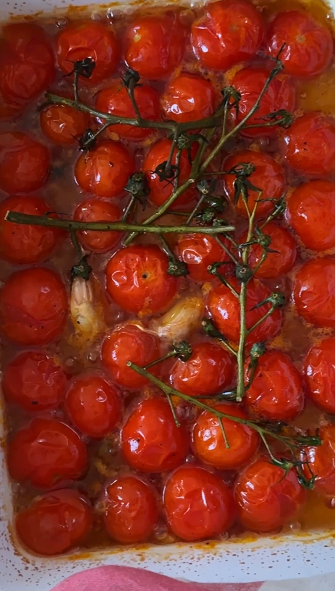 roasted tomatoes and garlic