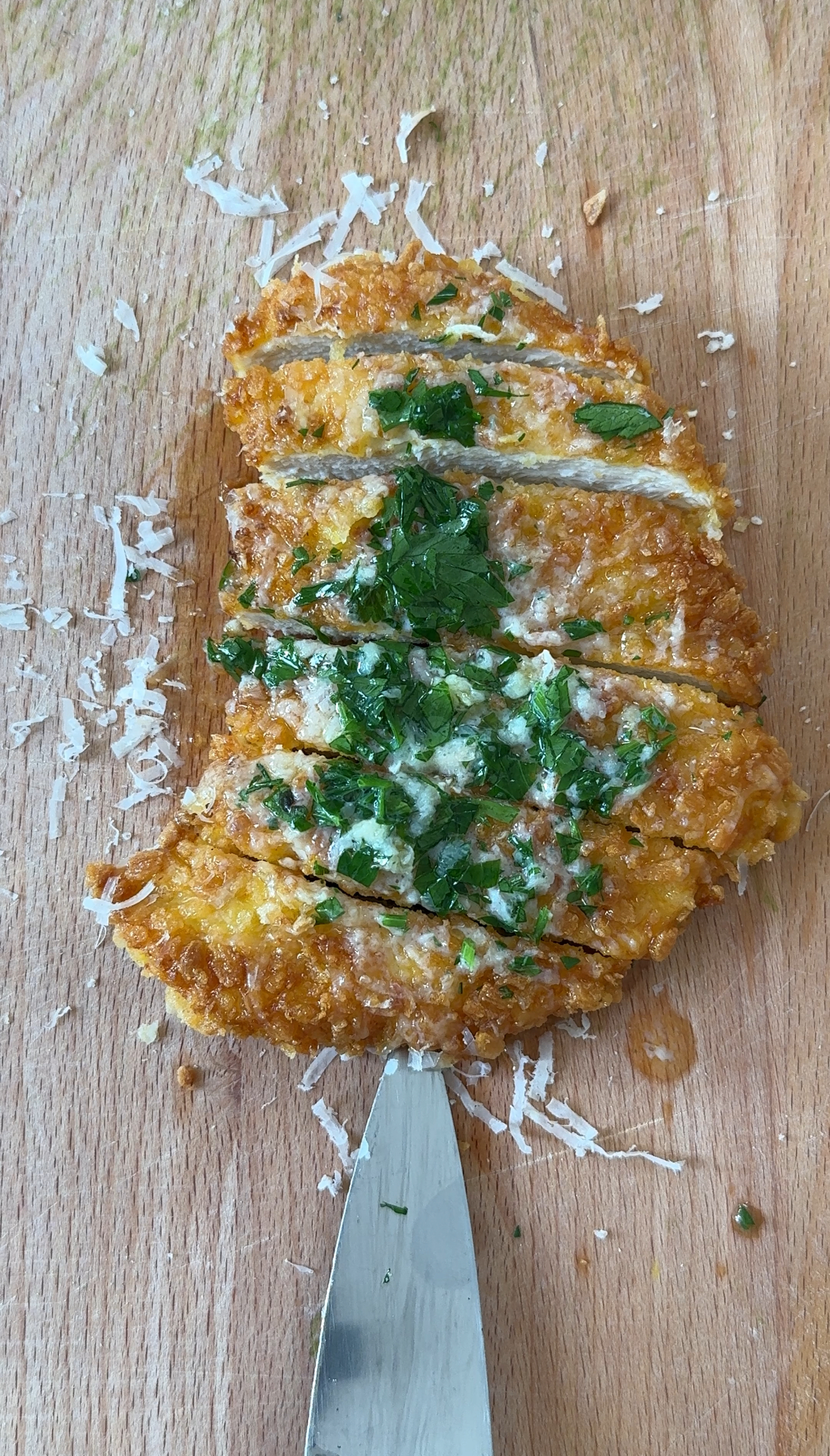 crispy parmesan chicken with garlic butter