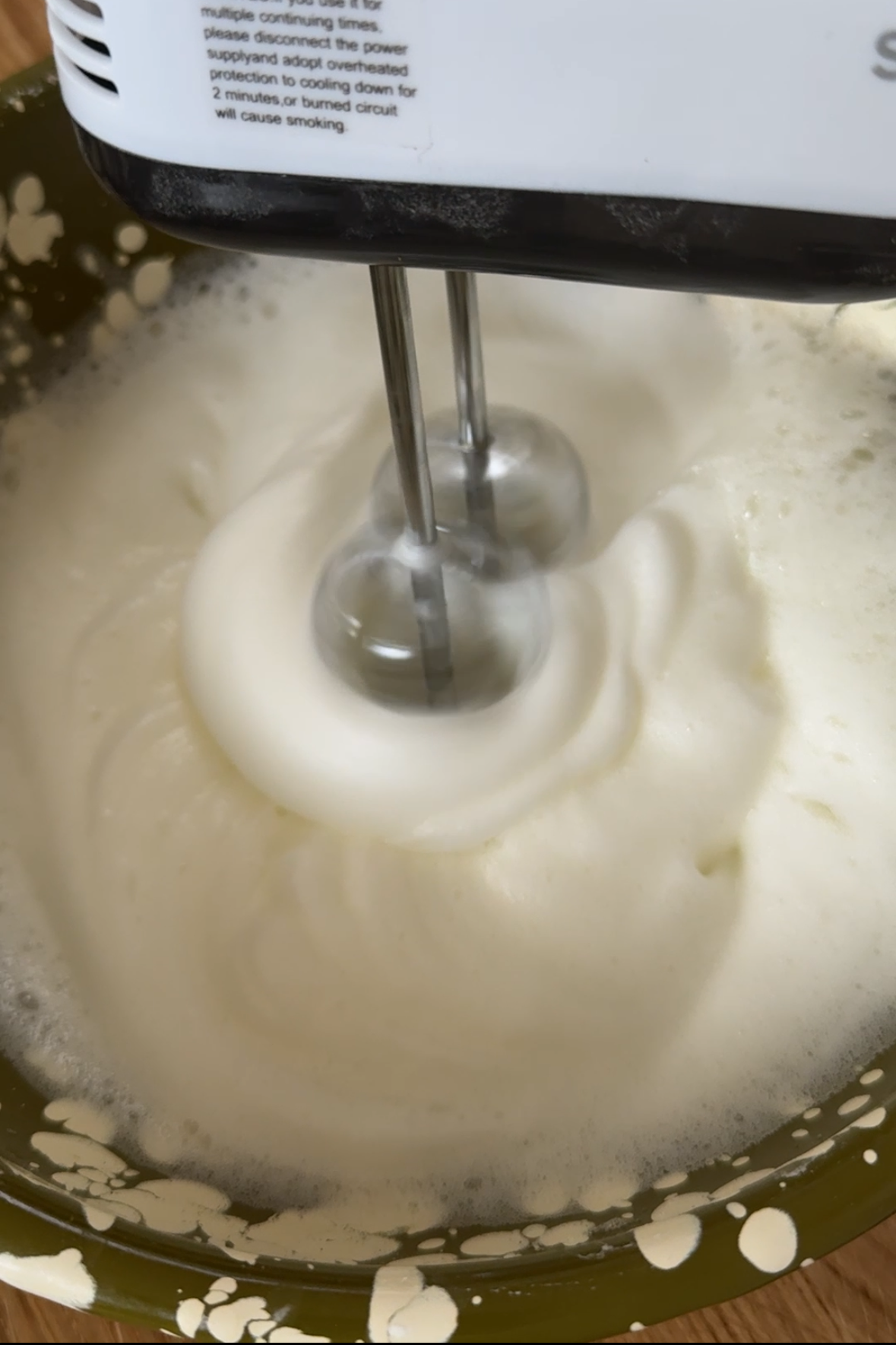 whisking egg whites