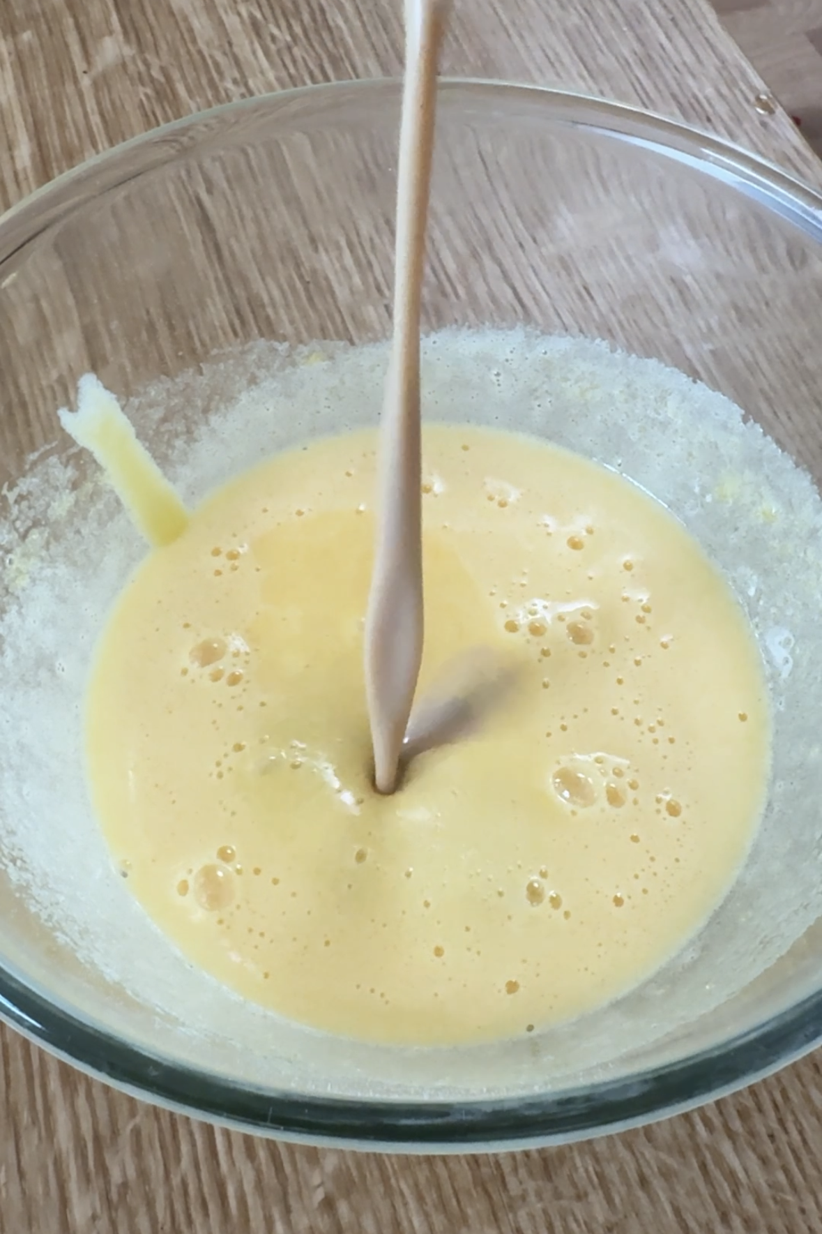 adding baileys to egg yolks