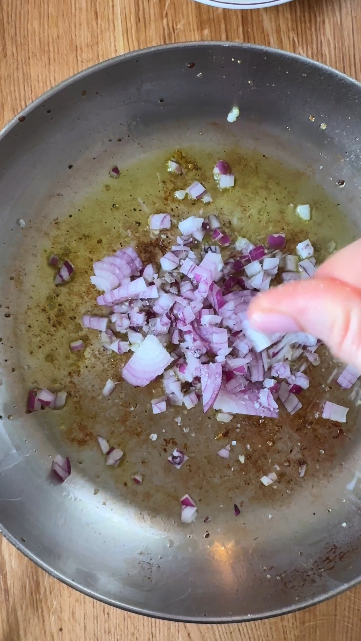 frying onion