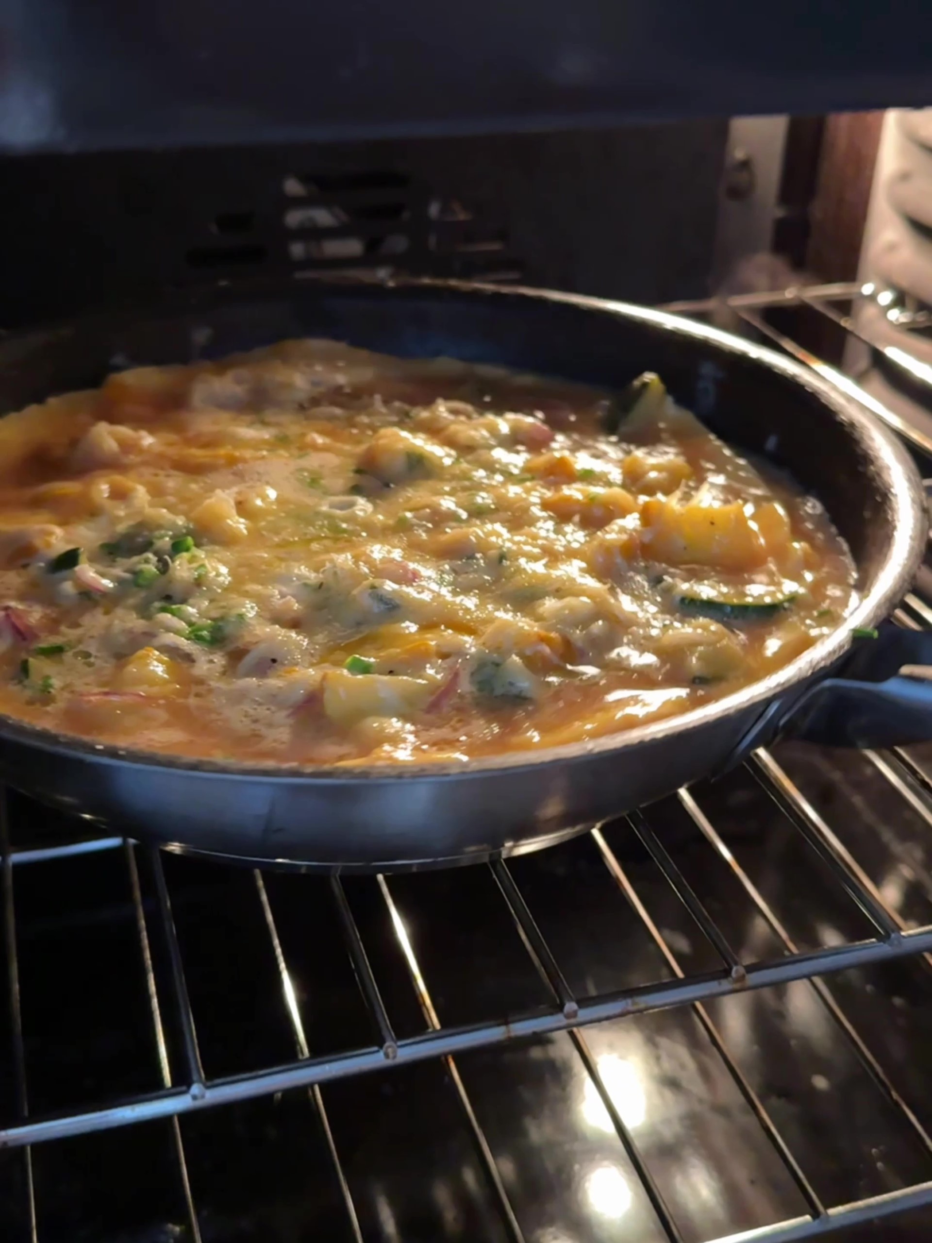 Baking frittata in oven