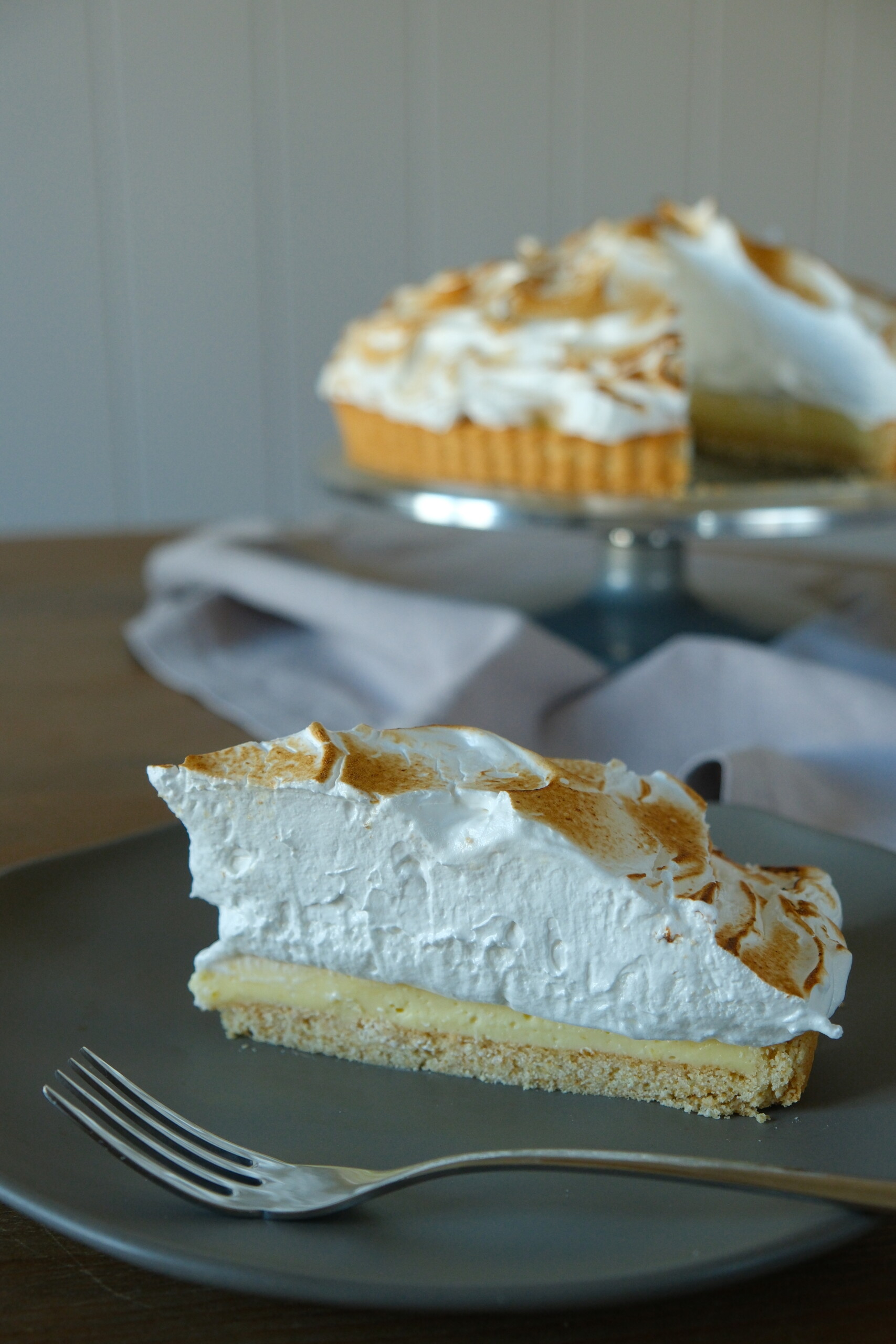 slice of lemon meringue tart