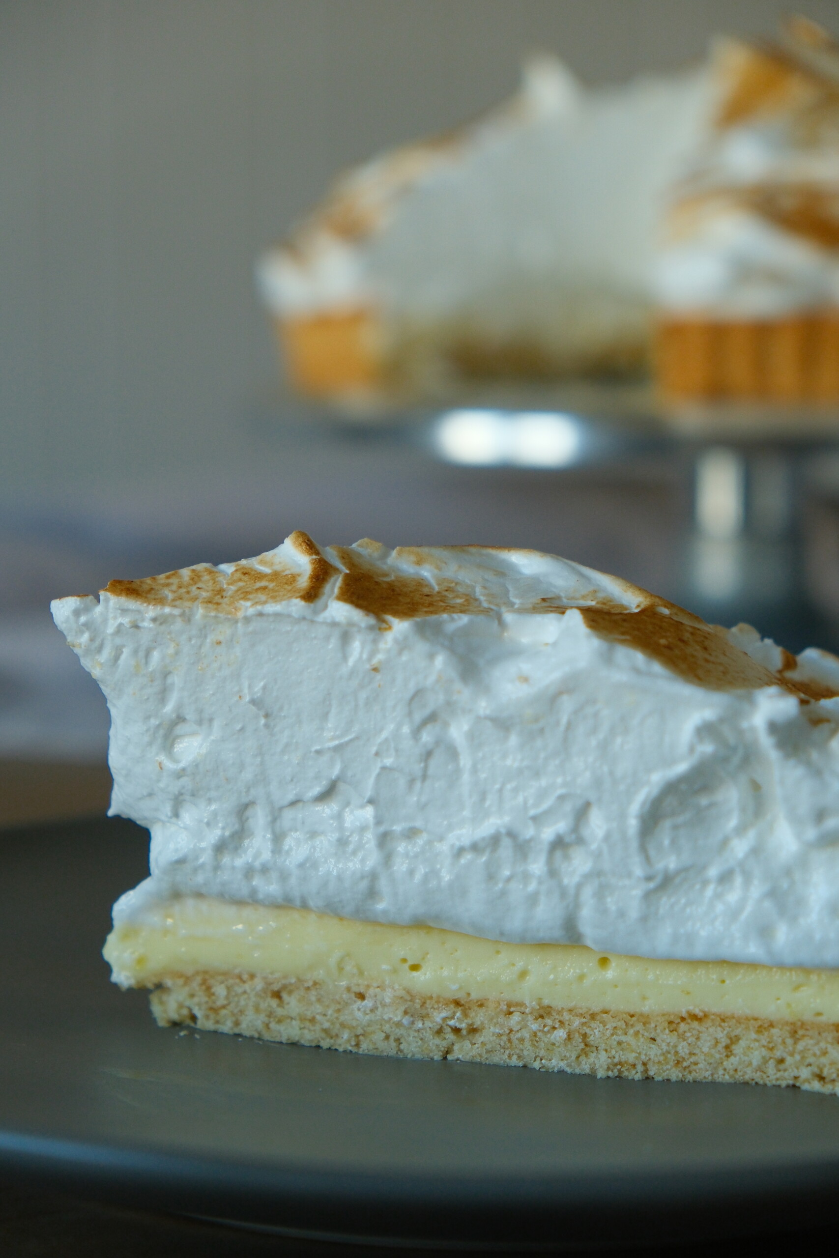 slice of lemon meringue tart