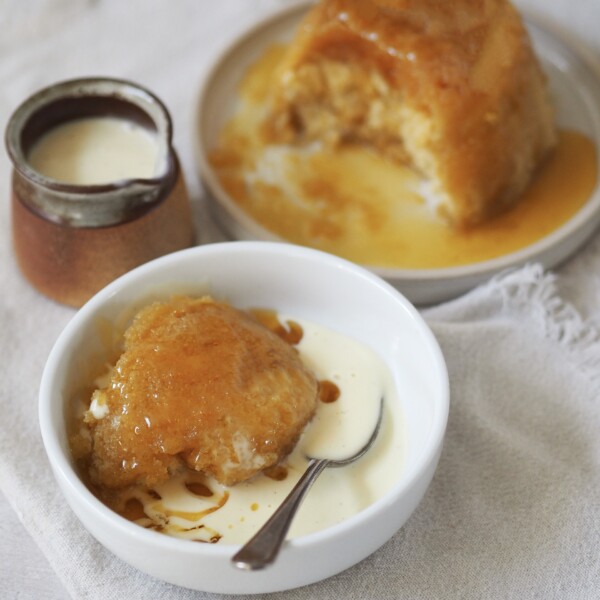 Serving Microwave Syrup Sponge cake