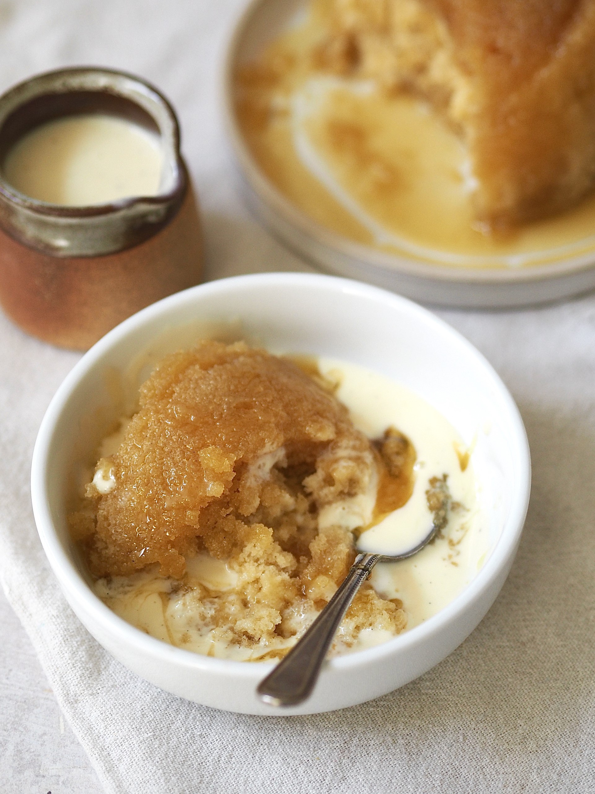 Serving Microwave Syrup Sponge