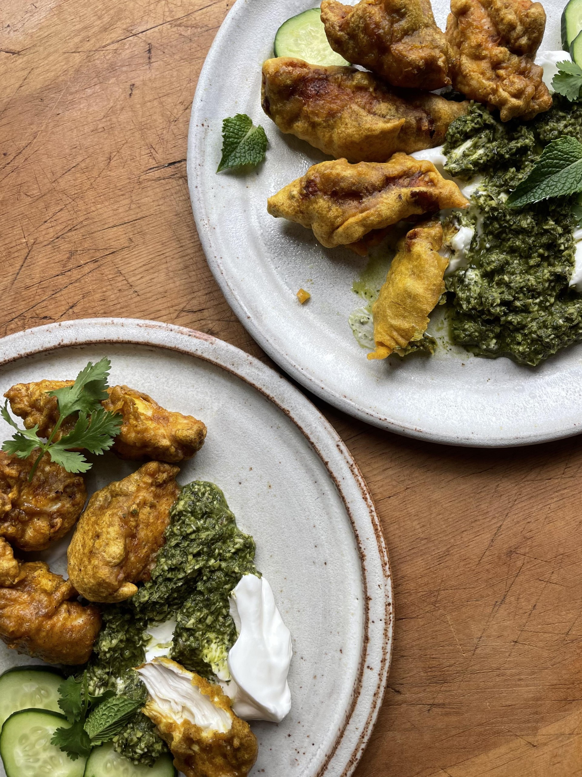 Serving Chicken Pakoray