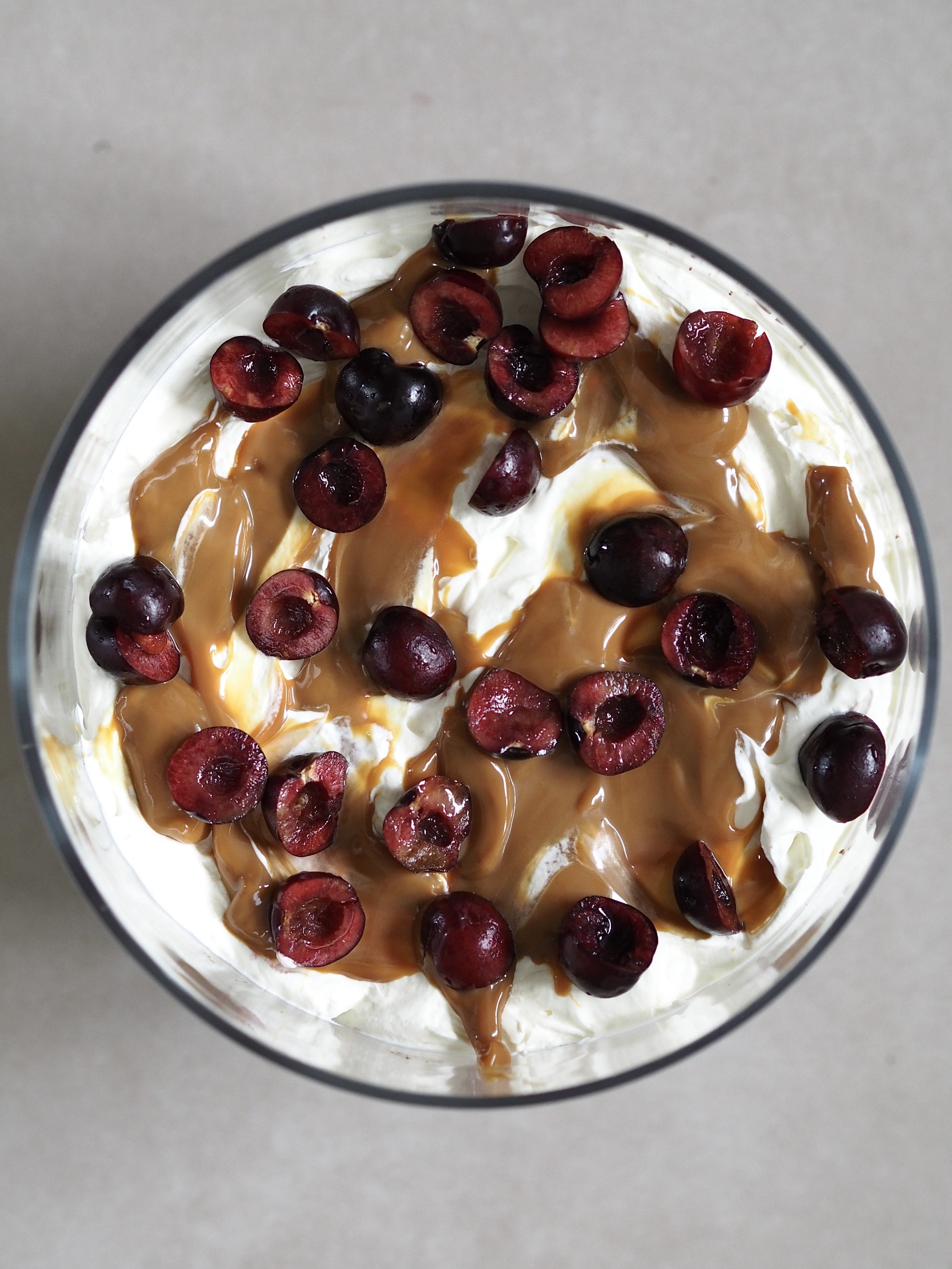 Layering Chocolate Brownie Trifle