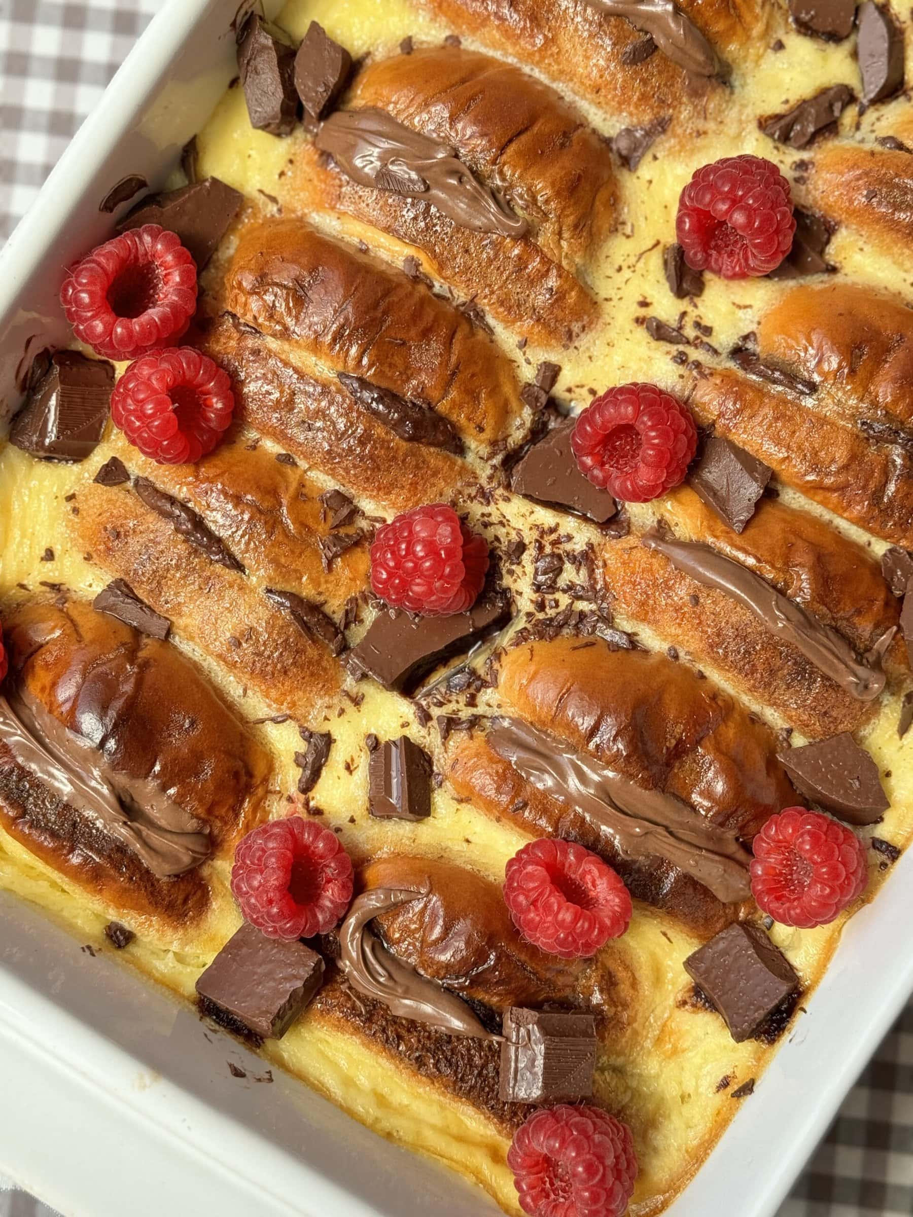 baked pudding in the tin