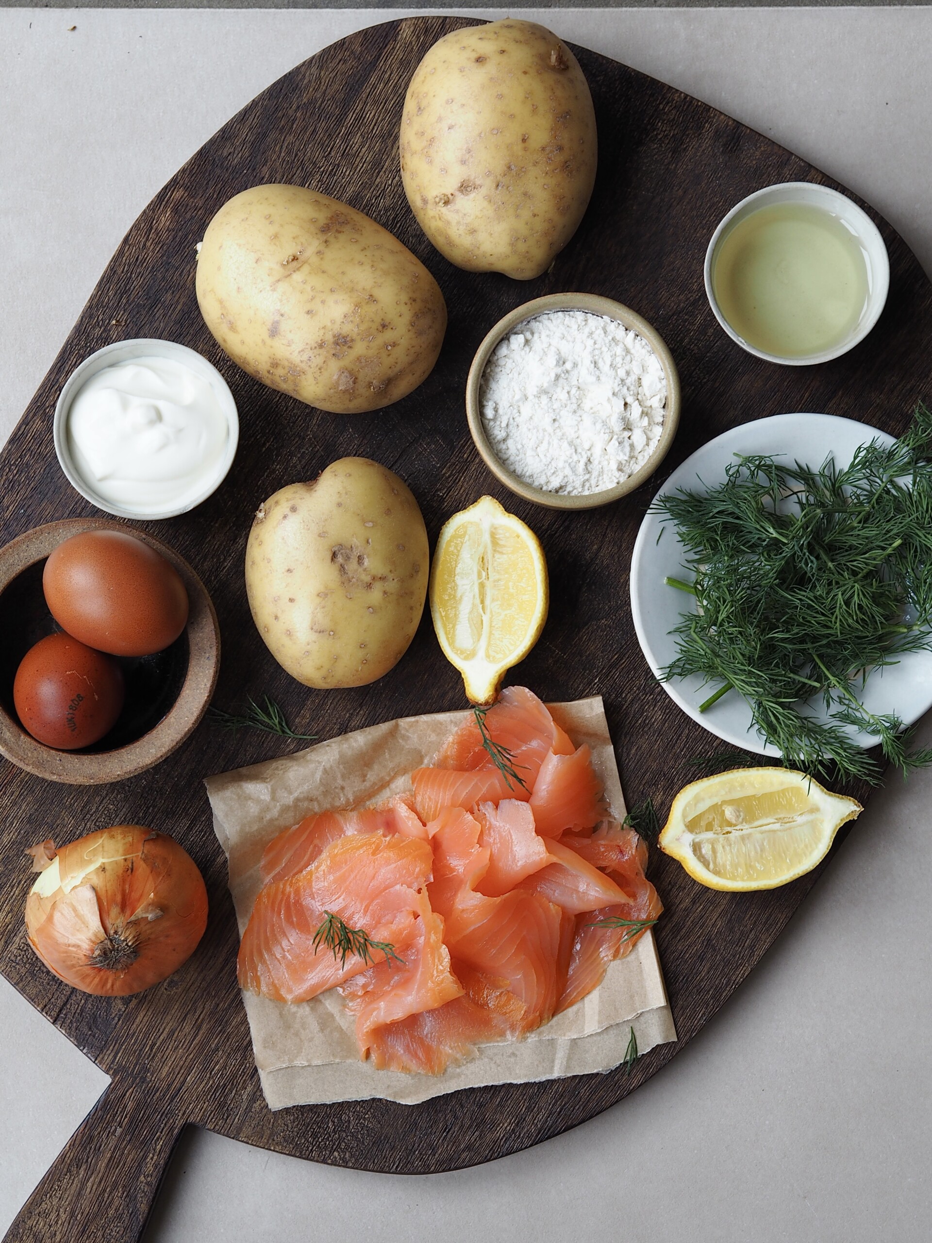  Ingredients for giant potato latke