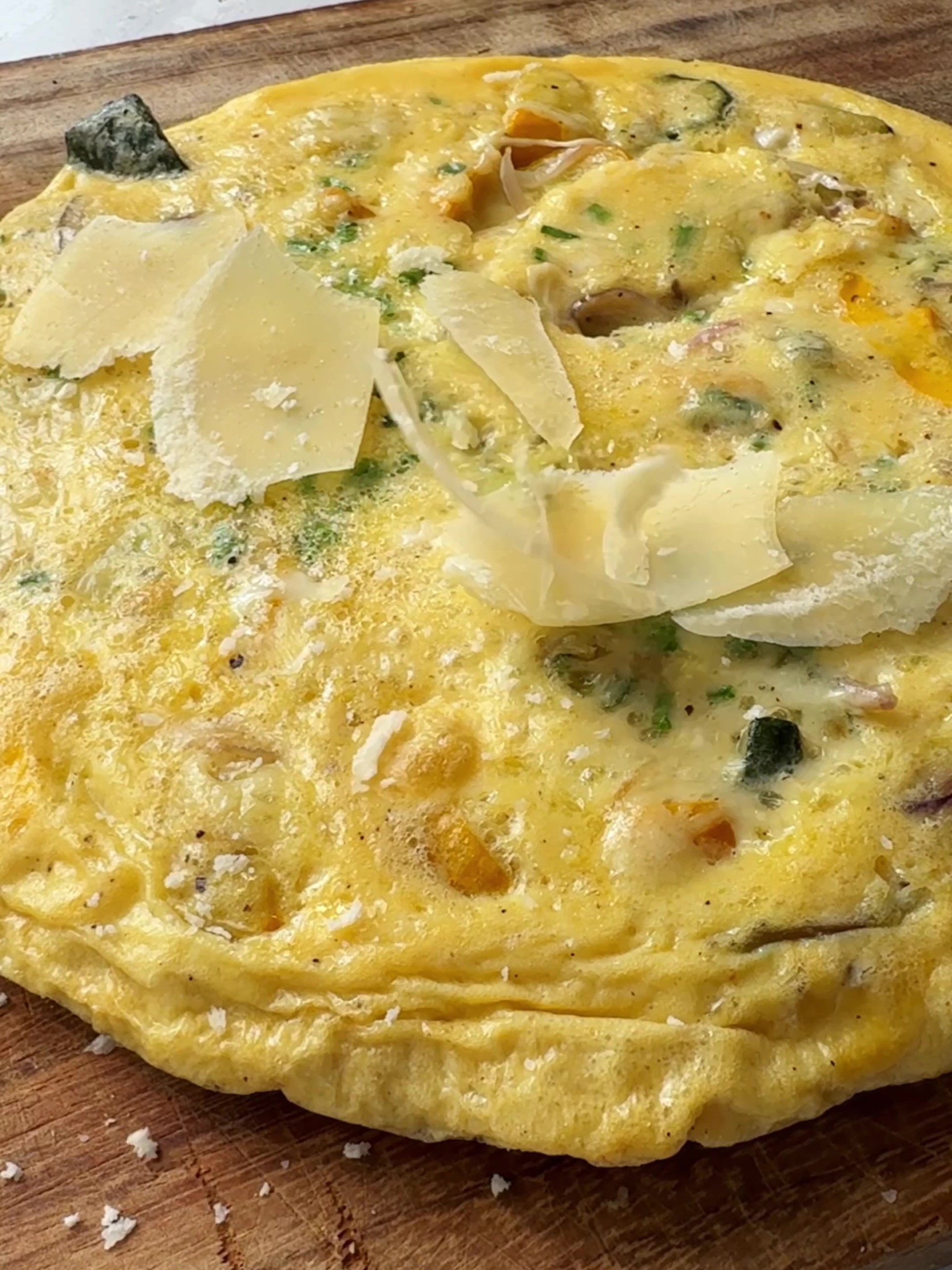  Remove frittata from oven