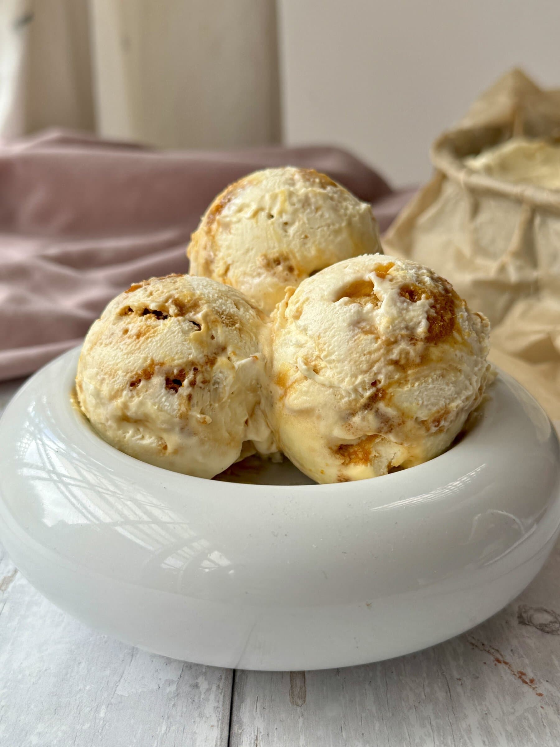 Homemade Honeycomb Ice Cream