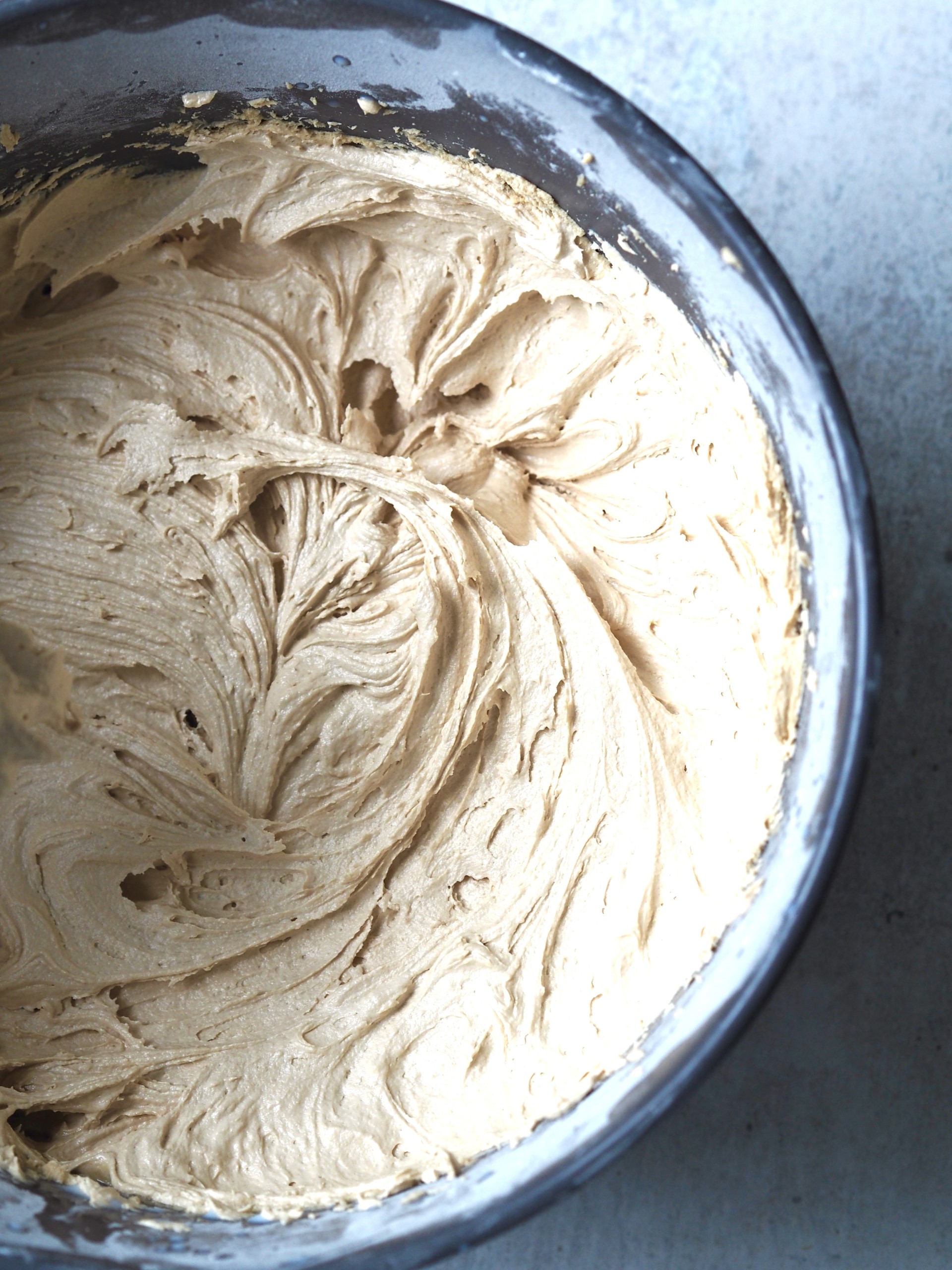 Whisking the icing