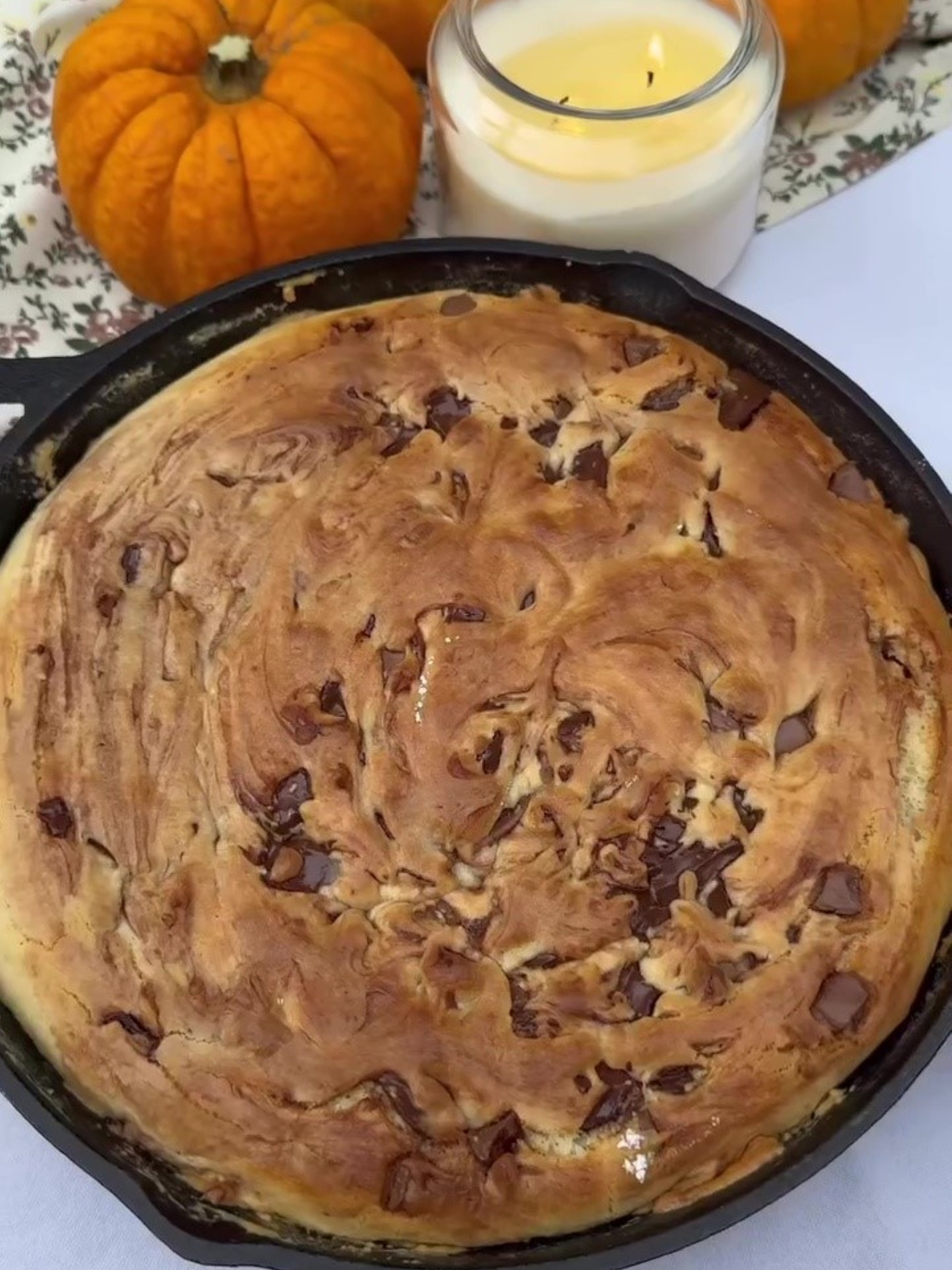 Baking the Chocolate Chip Skillet Cookie