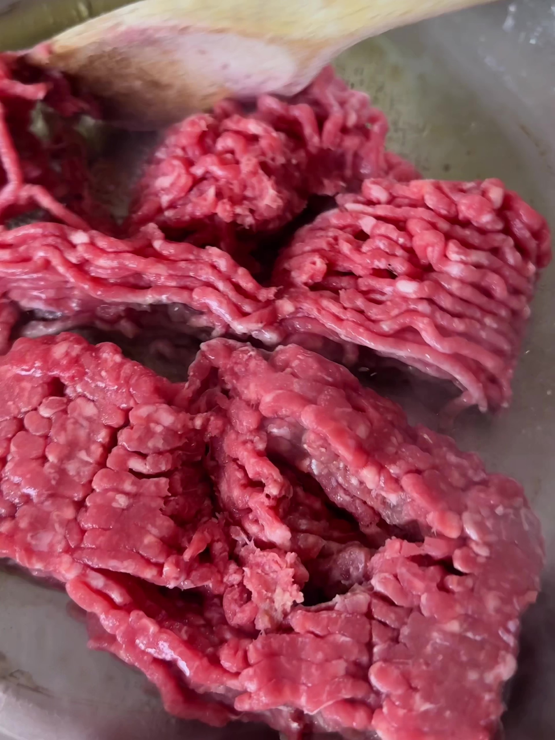 Frying the mince