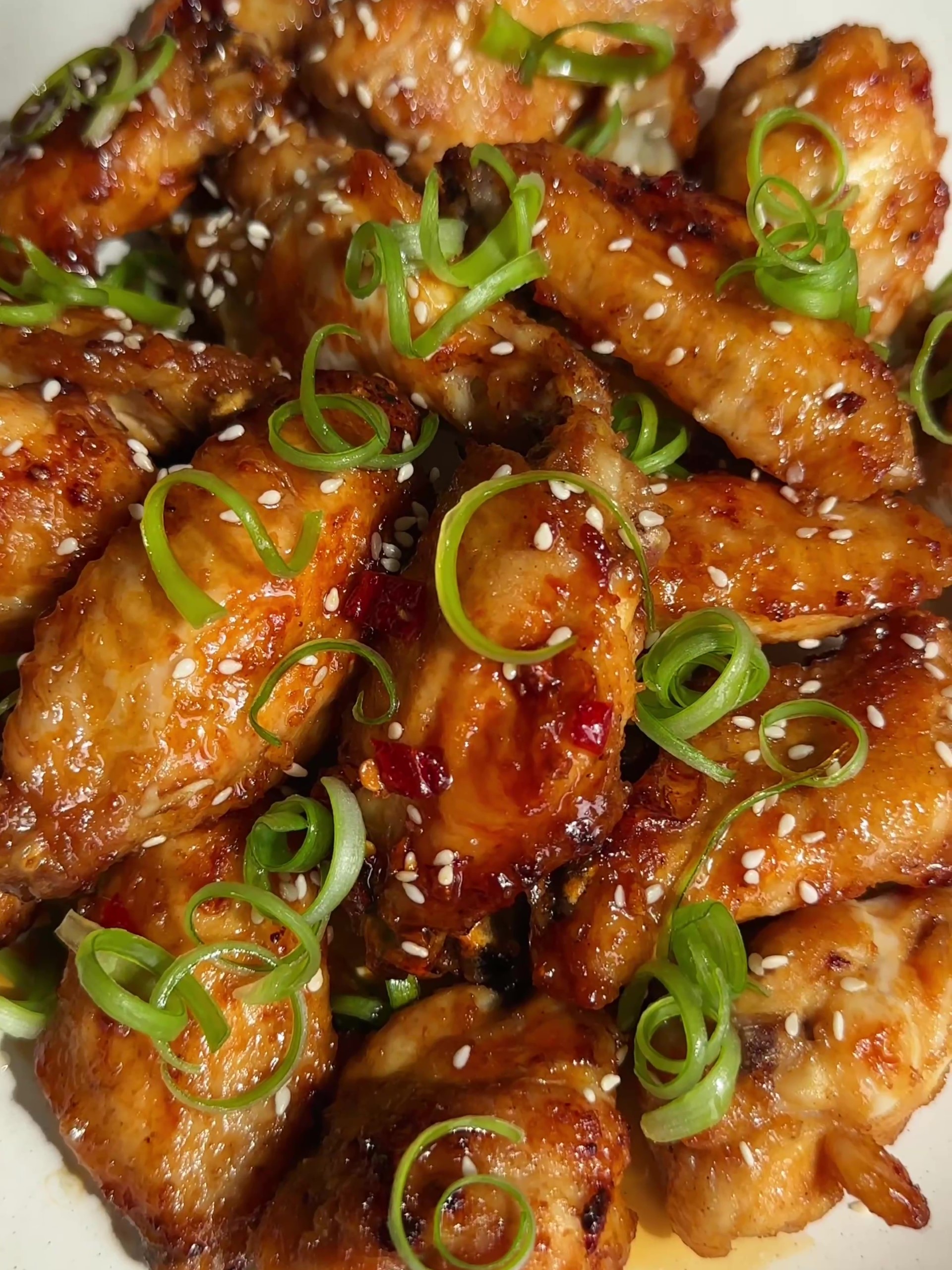 Hot Honey Chicken Wings. 