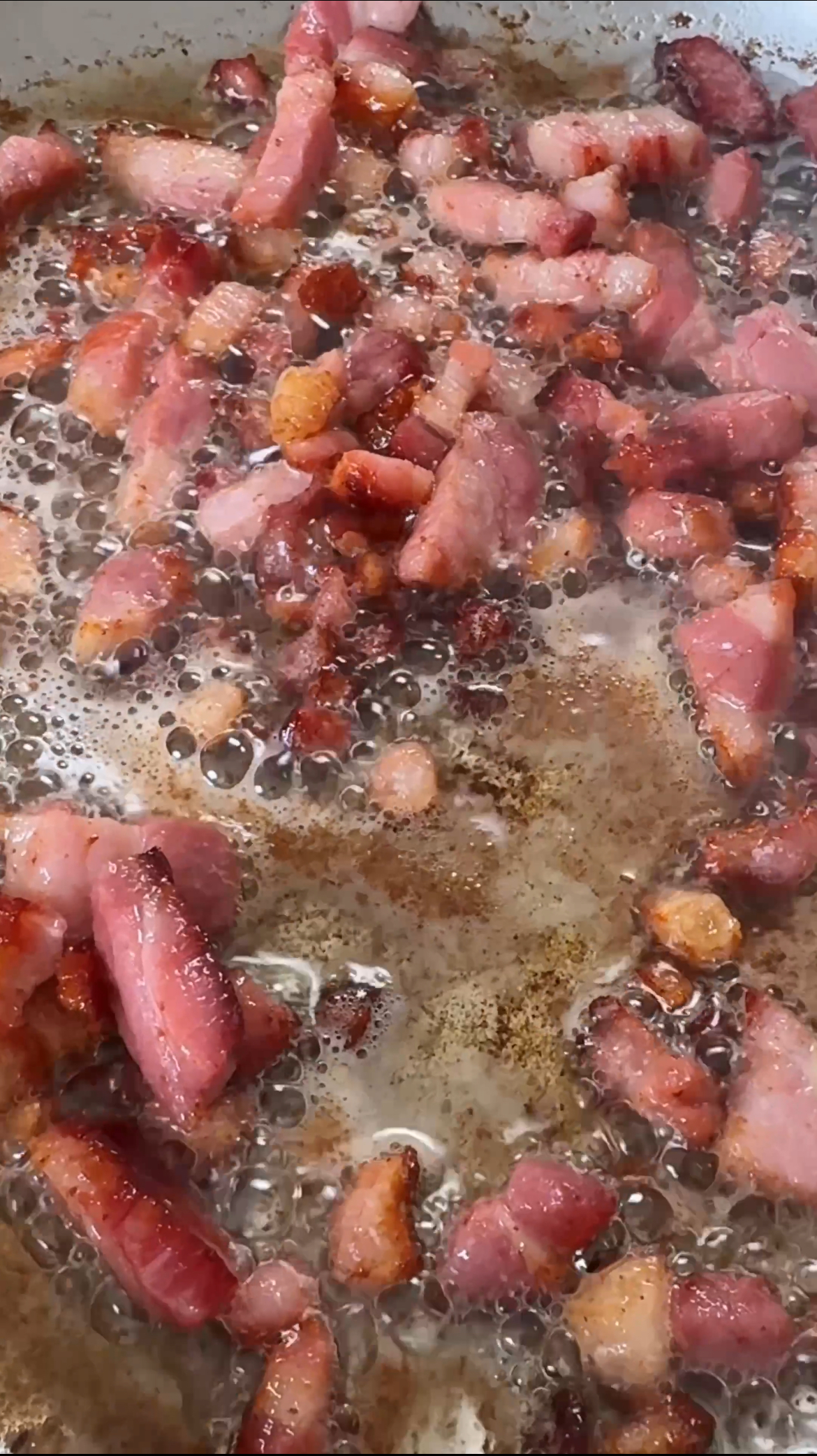 frying pancetta