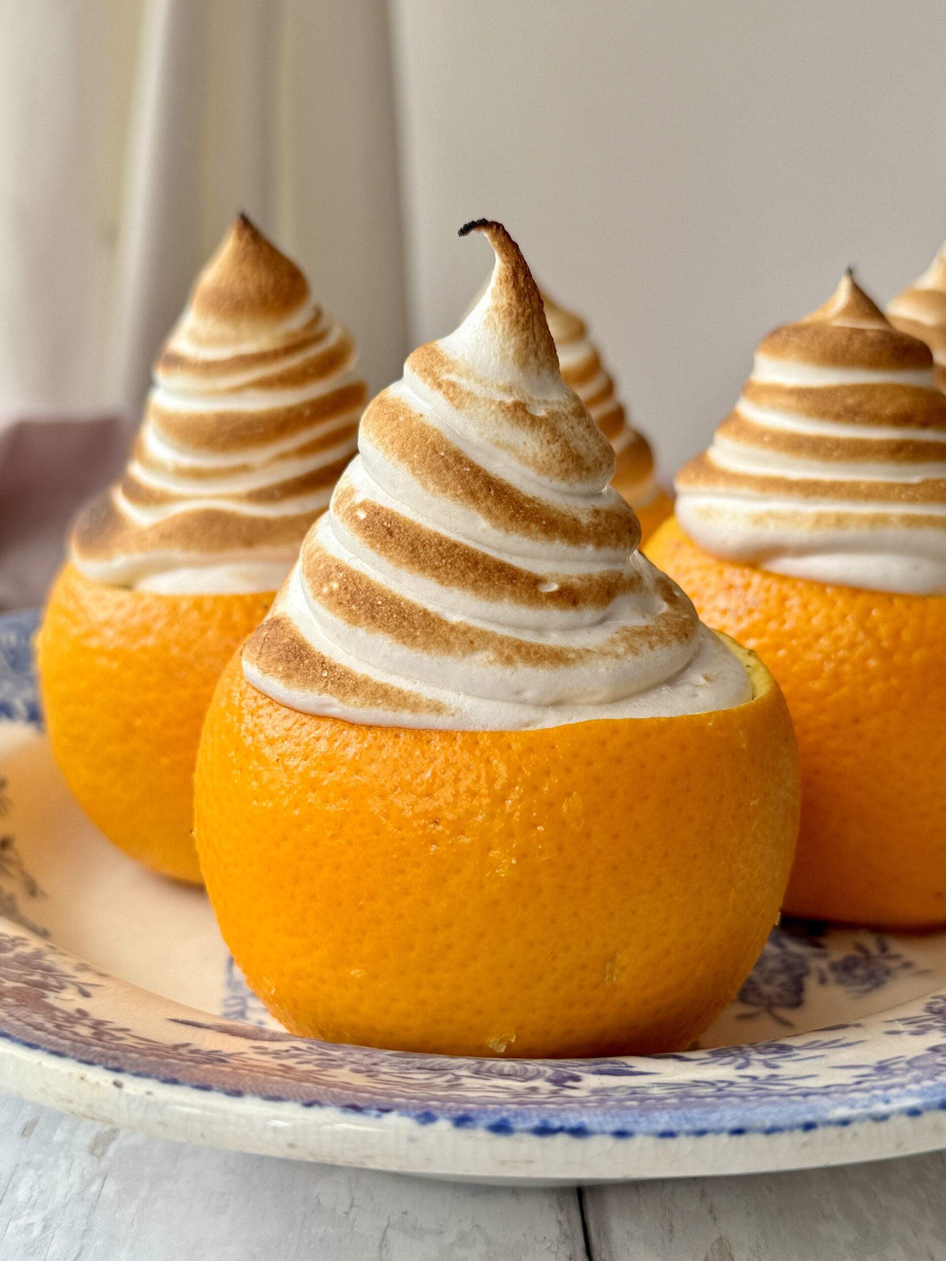 chocolate orange mousse with brown sugar meringue