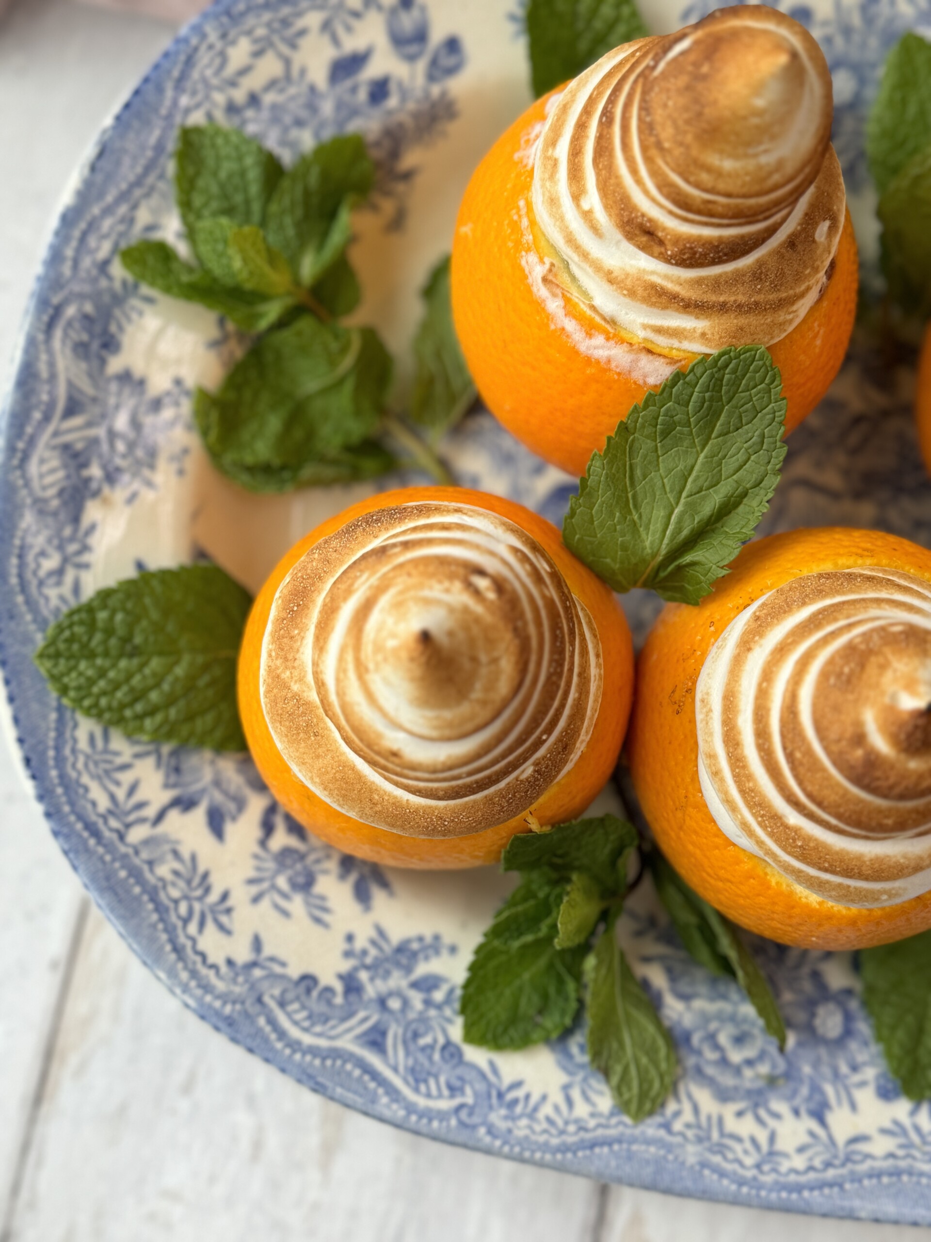 chocolate orange mousse with brown sugar meringue