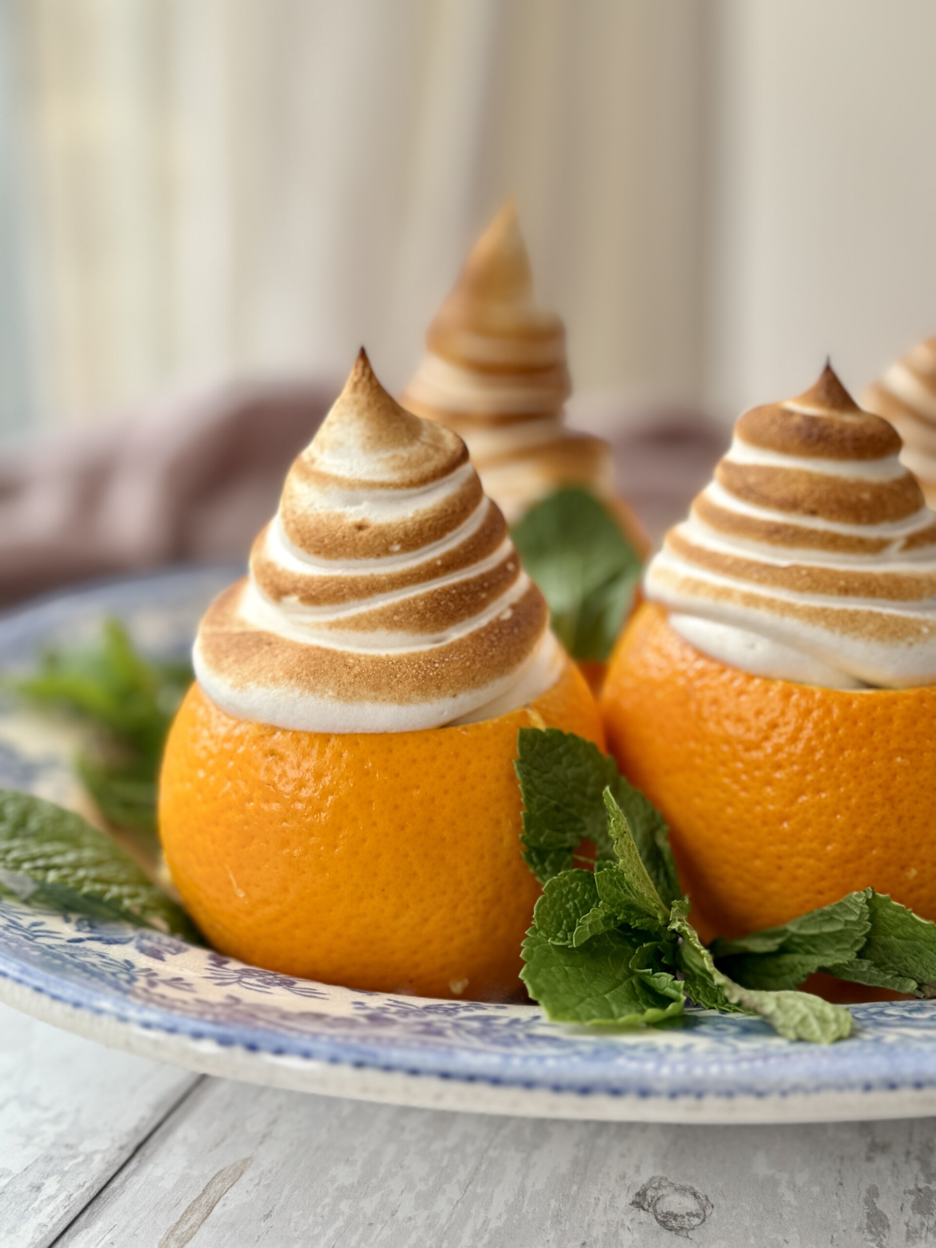 chocolate orange mousse with brown sugar meringue