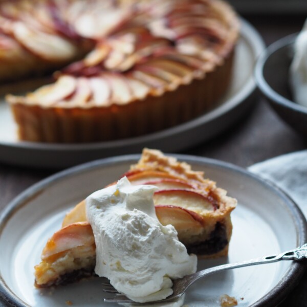 Slice of Mincemeat and Frangipane Tart in a plate