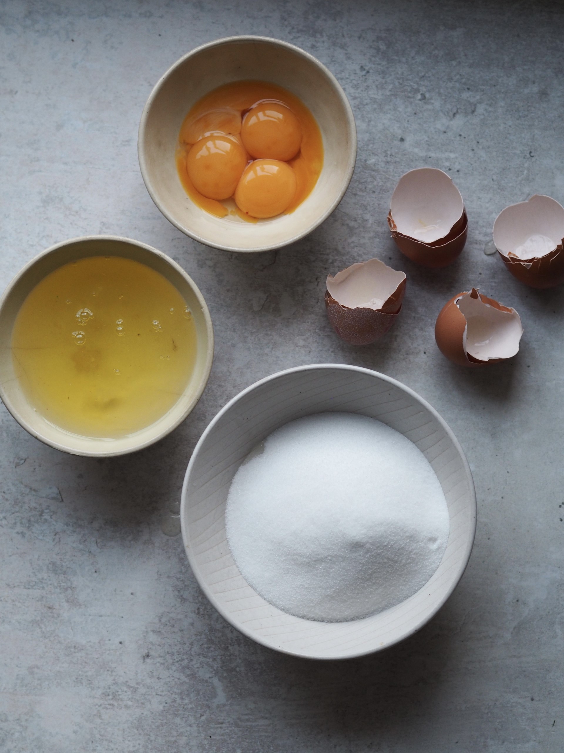 Ingredients for making Christmas Pavlova