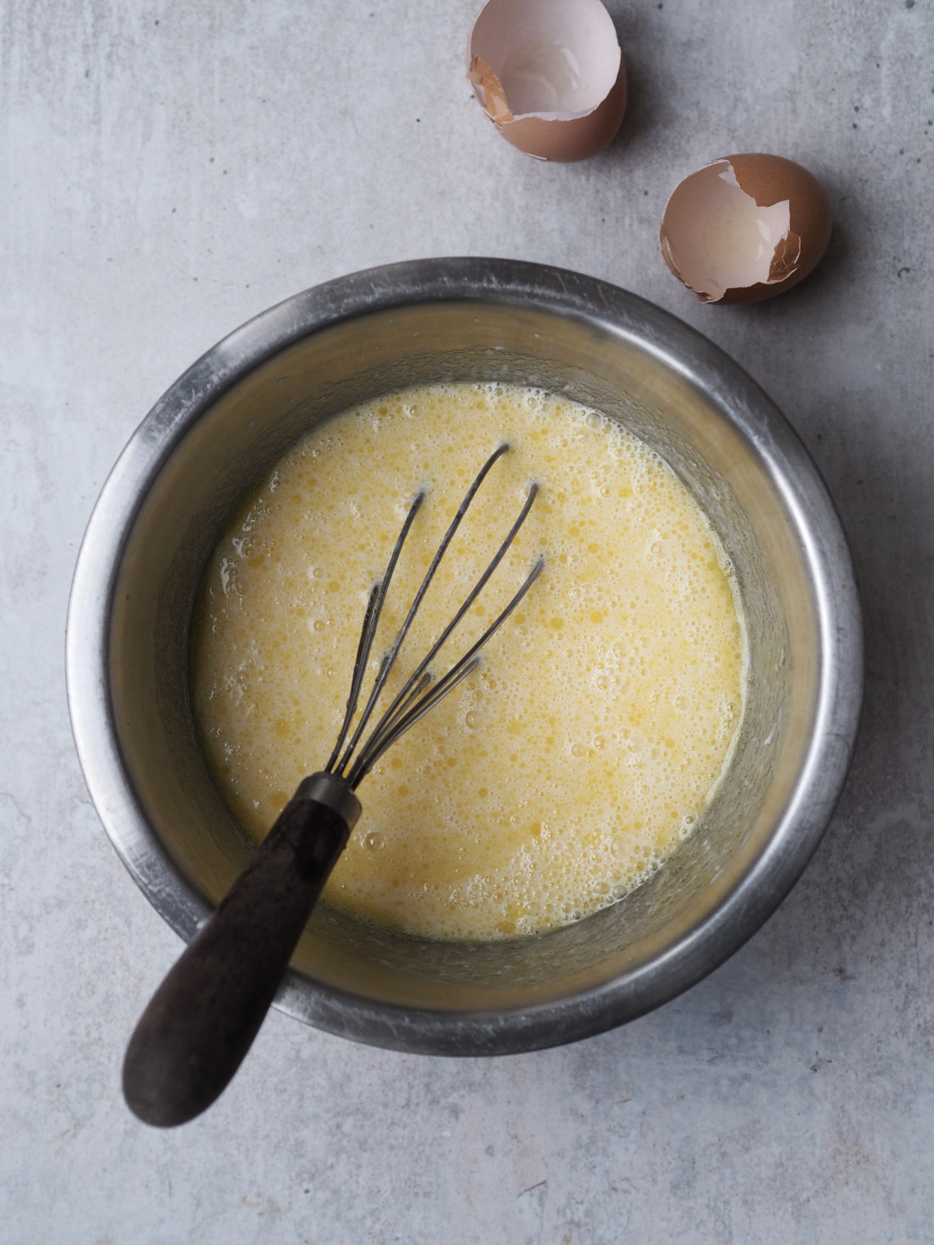 Wet ingredients in a bowl