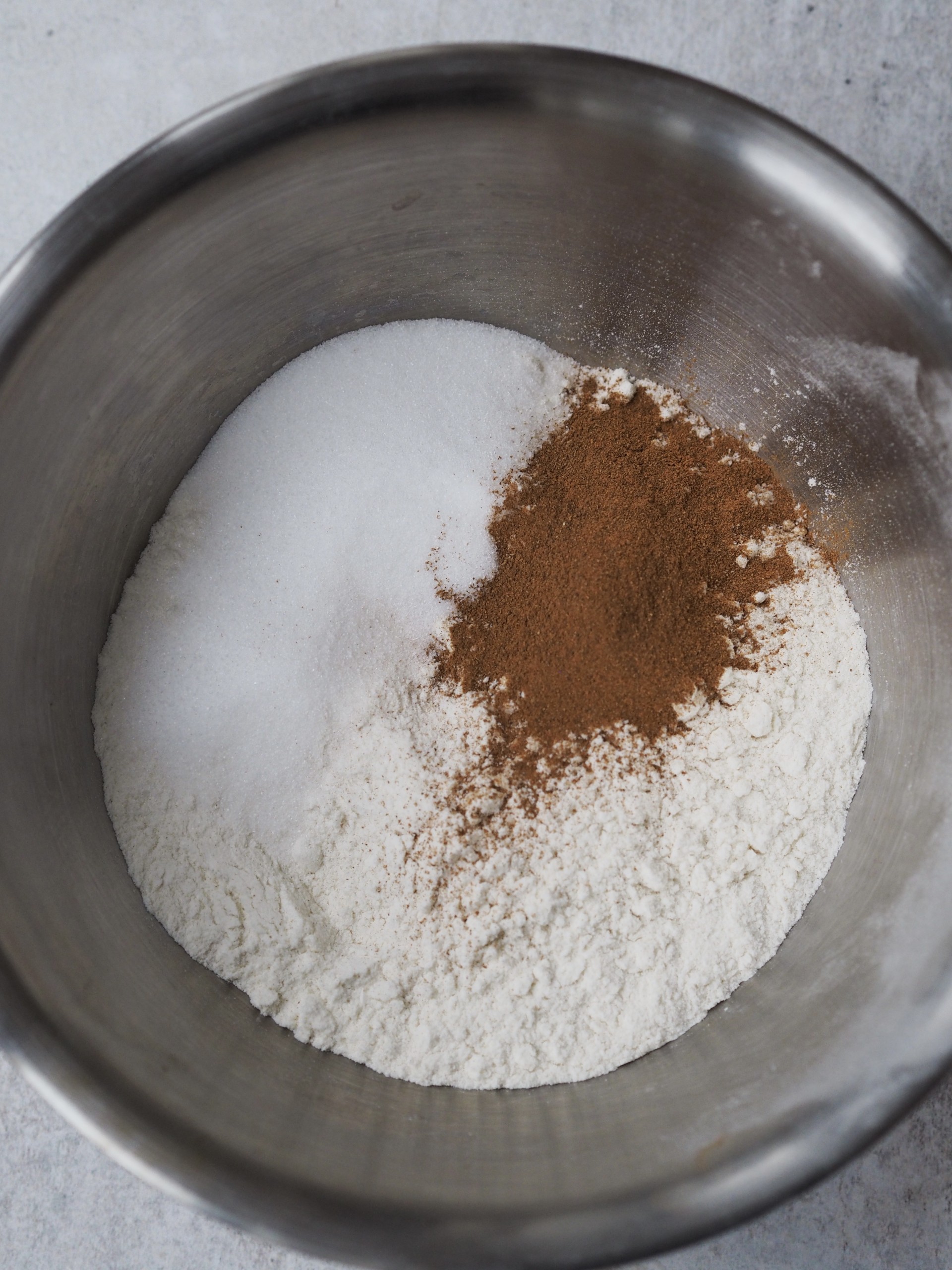 Making the cinnamon sugar