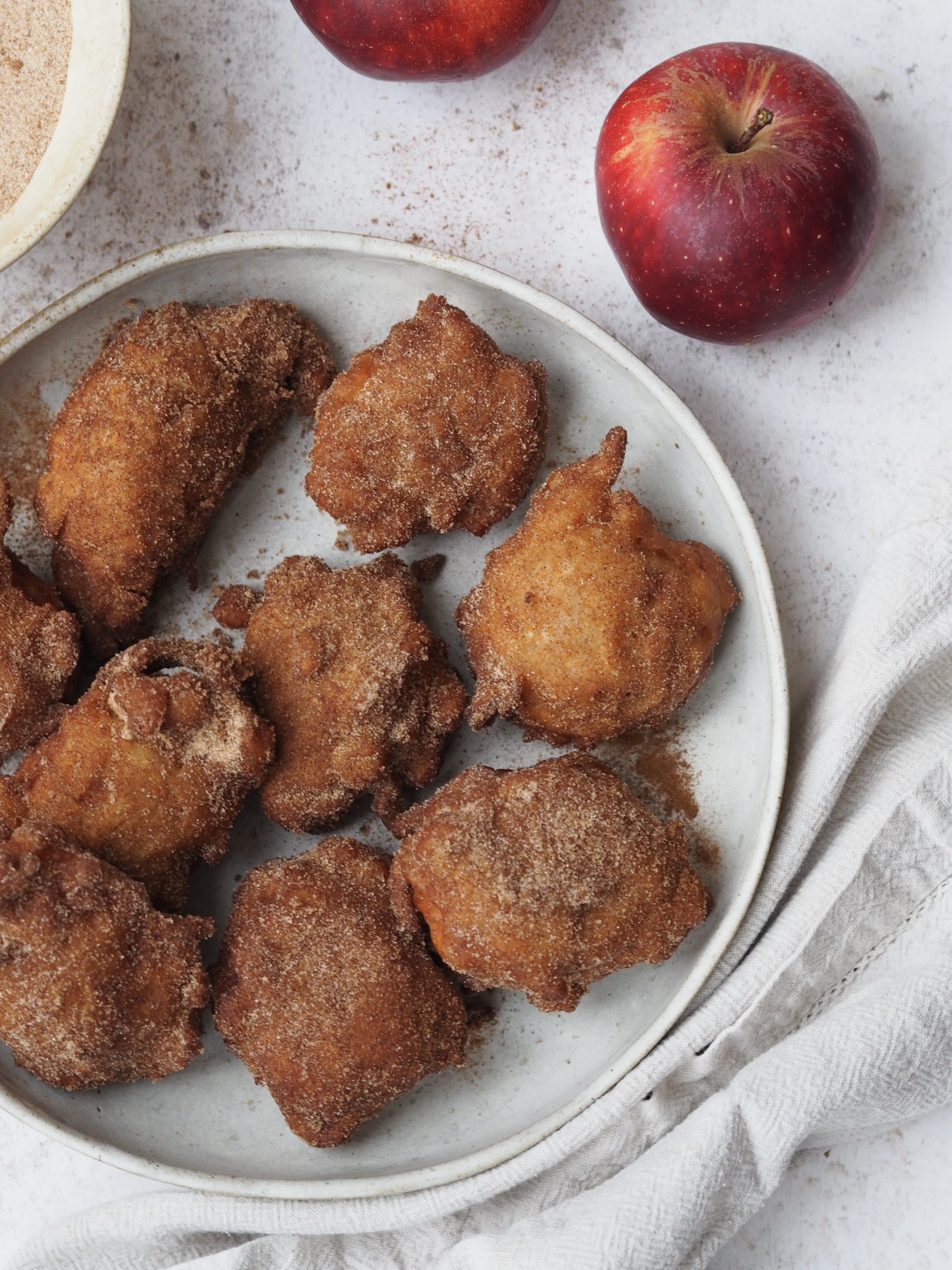 Applesauce Fritters in a plate