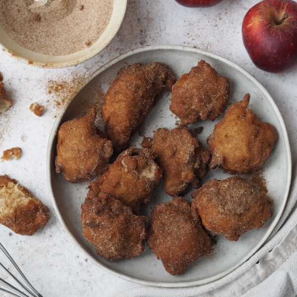 Apple Sauce Fritters in a plate