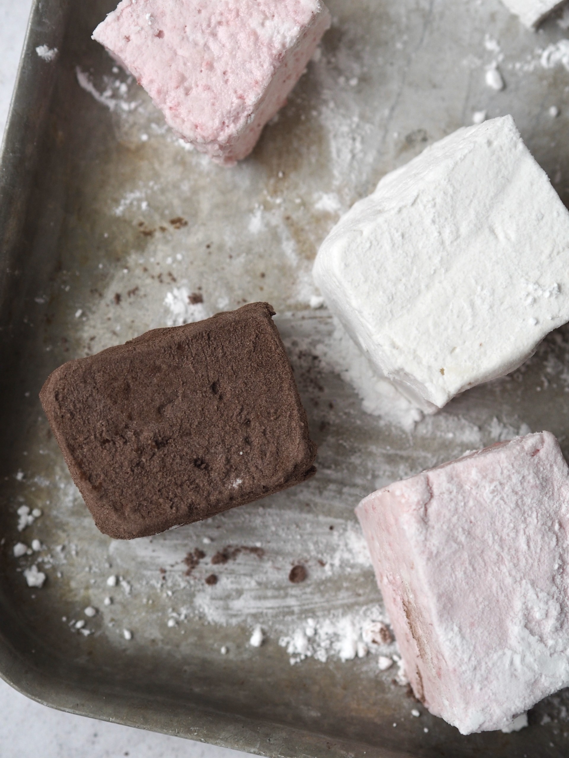 Individual 
Marshmallows
 on a baking tray