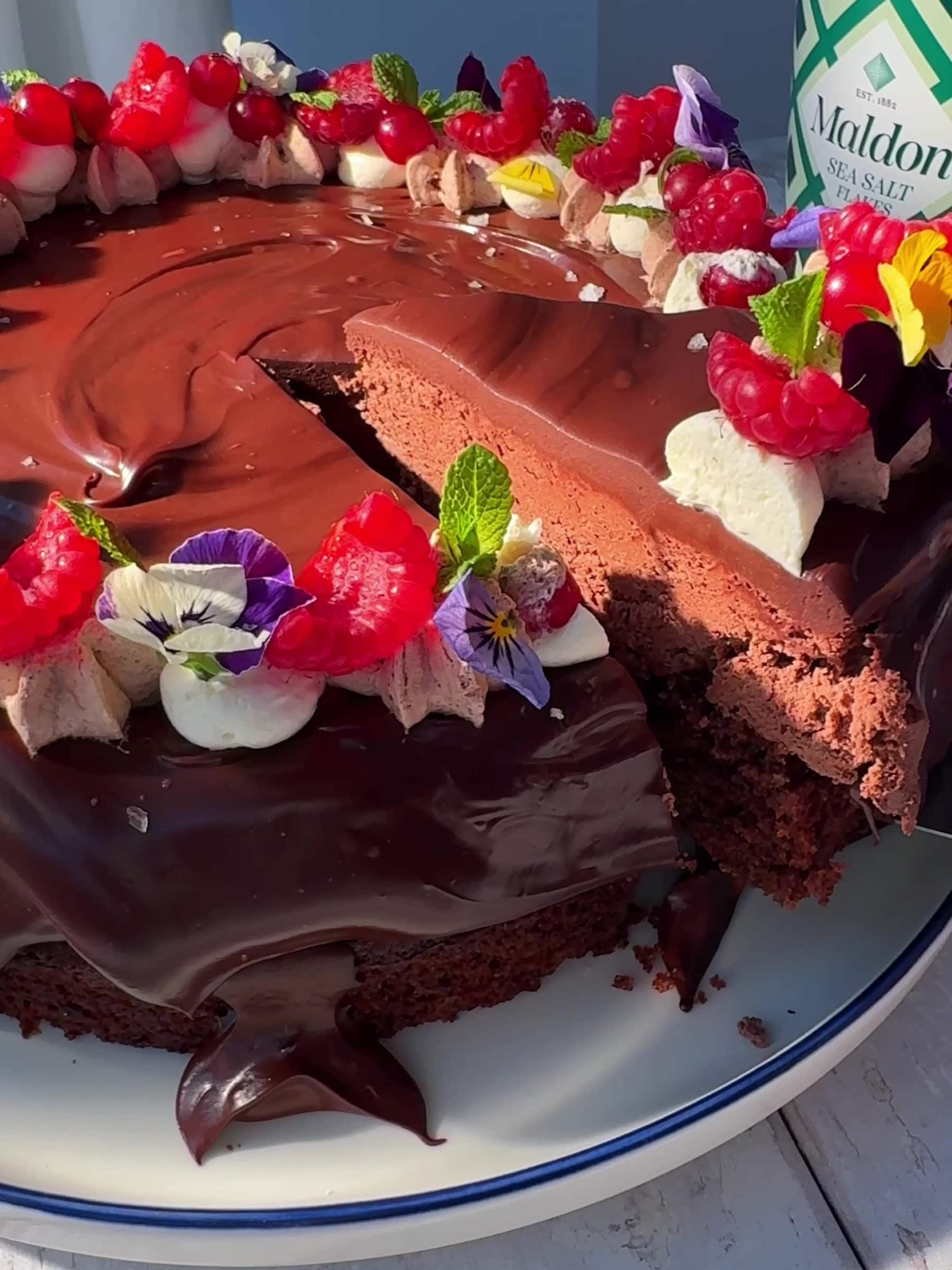 Chocolate Cake with Chocolate Mousse - Desert Island Dishes